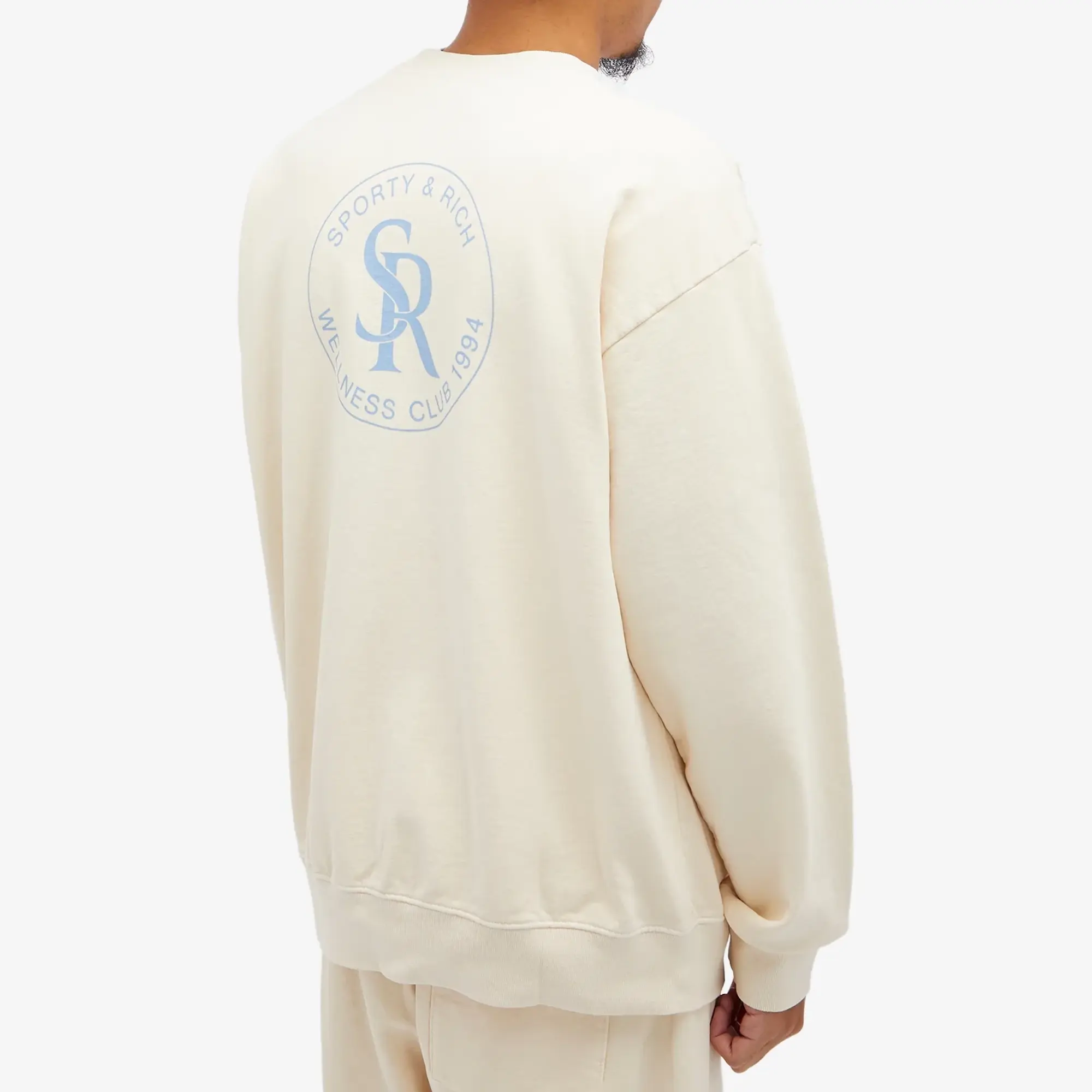 Sporty & Rich S&R Sweatshirt Cream/Sky Blue