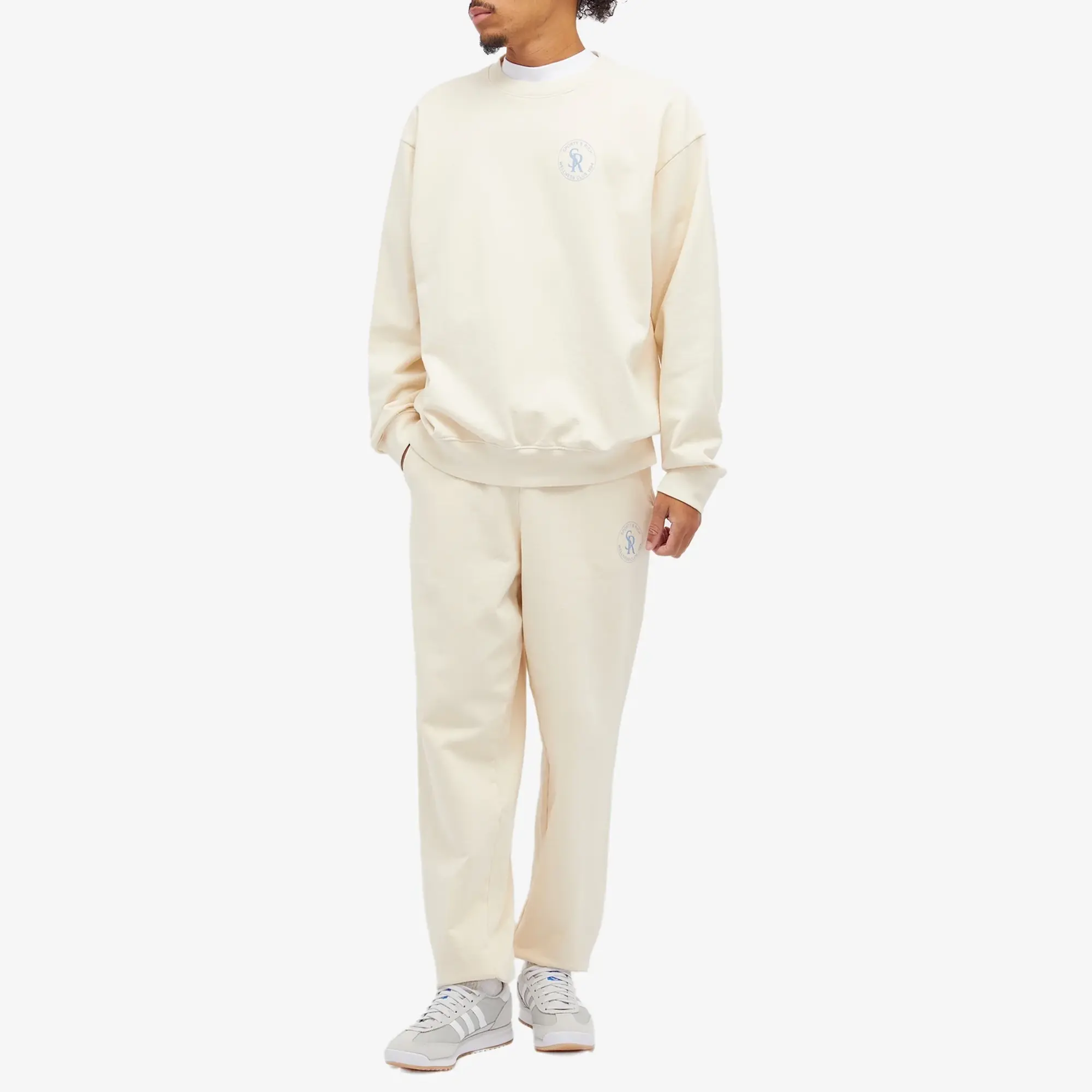 Sporty & Rich S&R Sweatshirt Cream/Sky Blue