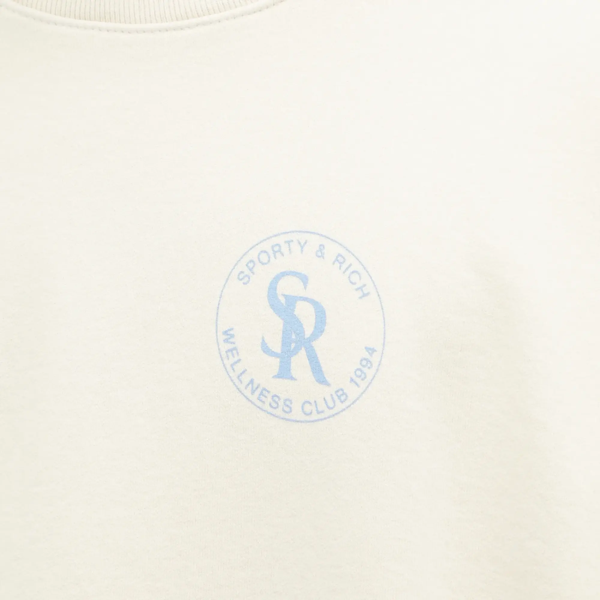 Sporty & Rich S&R Sweatshirt Cream/Sky Blue