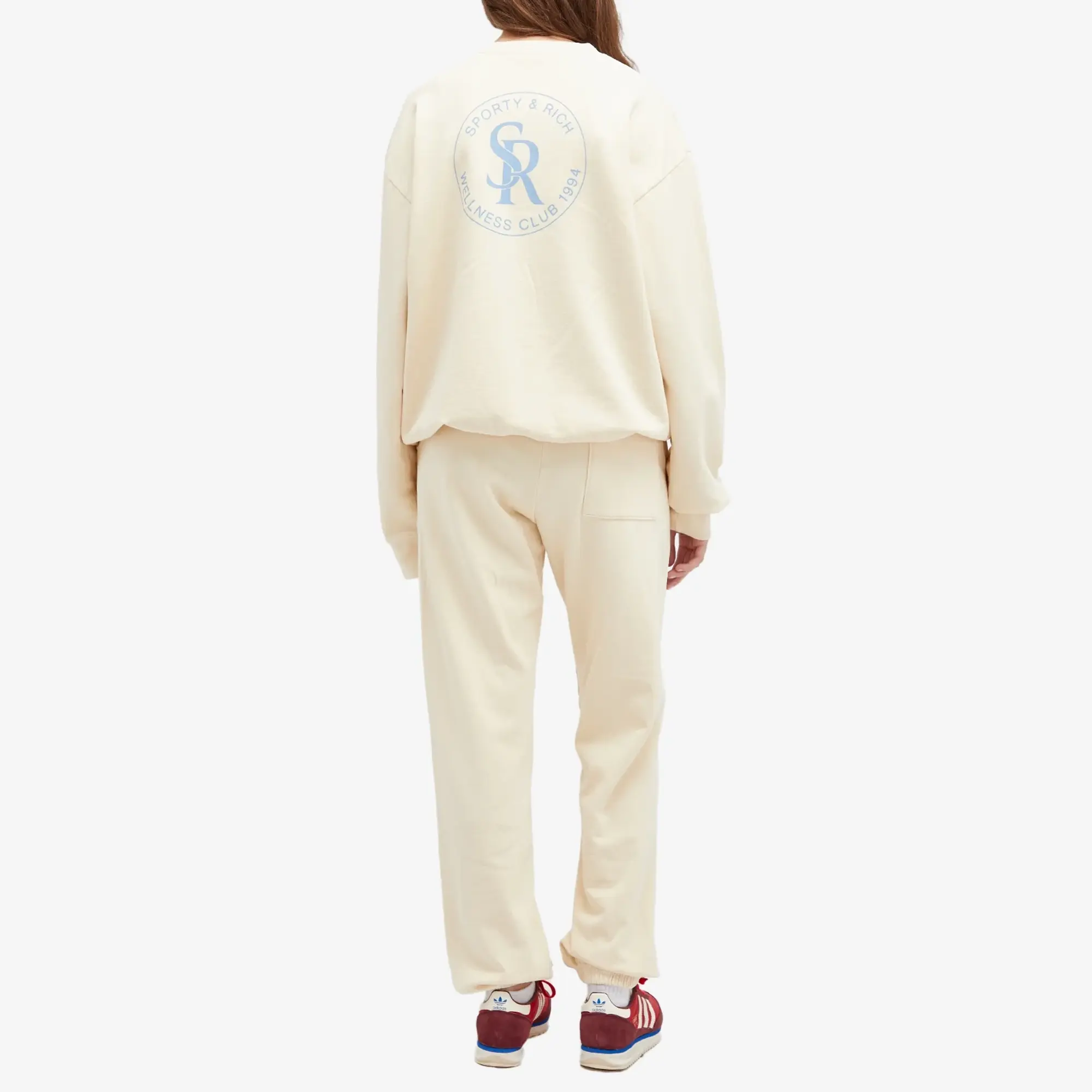 Sporty & Rich S&R Sweatshirt Cream/Sky Blue