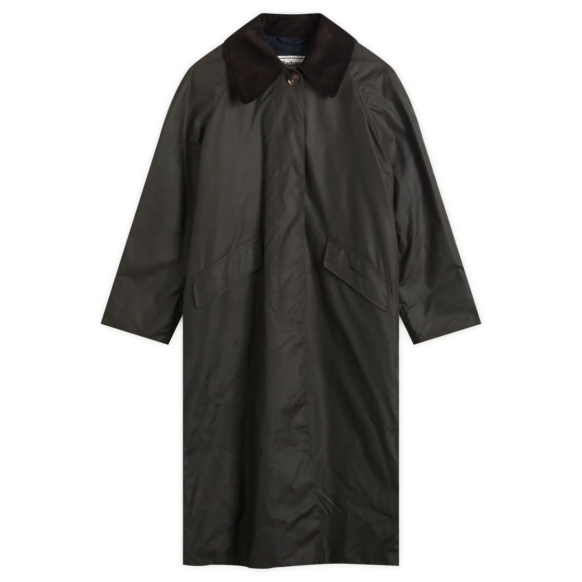Barbour Women's x Alexa Chung Dorothy Long Wax Jacket Green