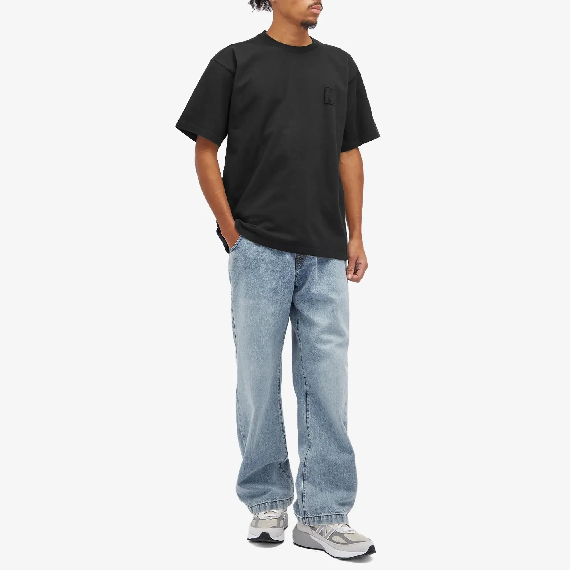 Norse Projects Simon Loose Organic Heavy Jersey N Patch Tee Men Shortsleeves Black