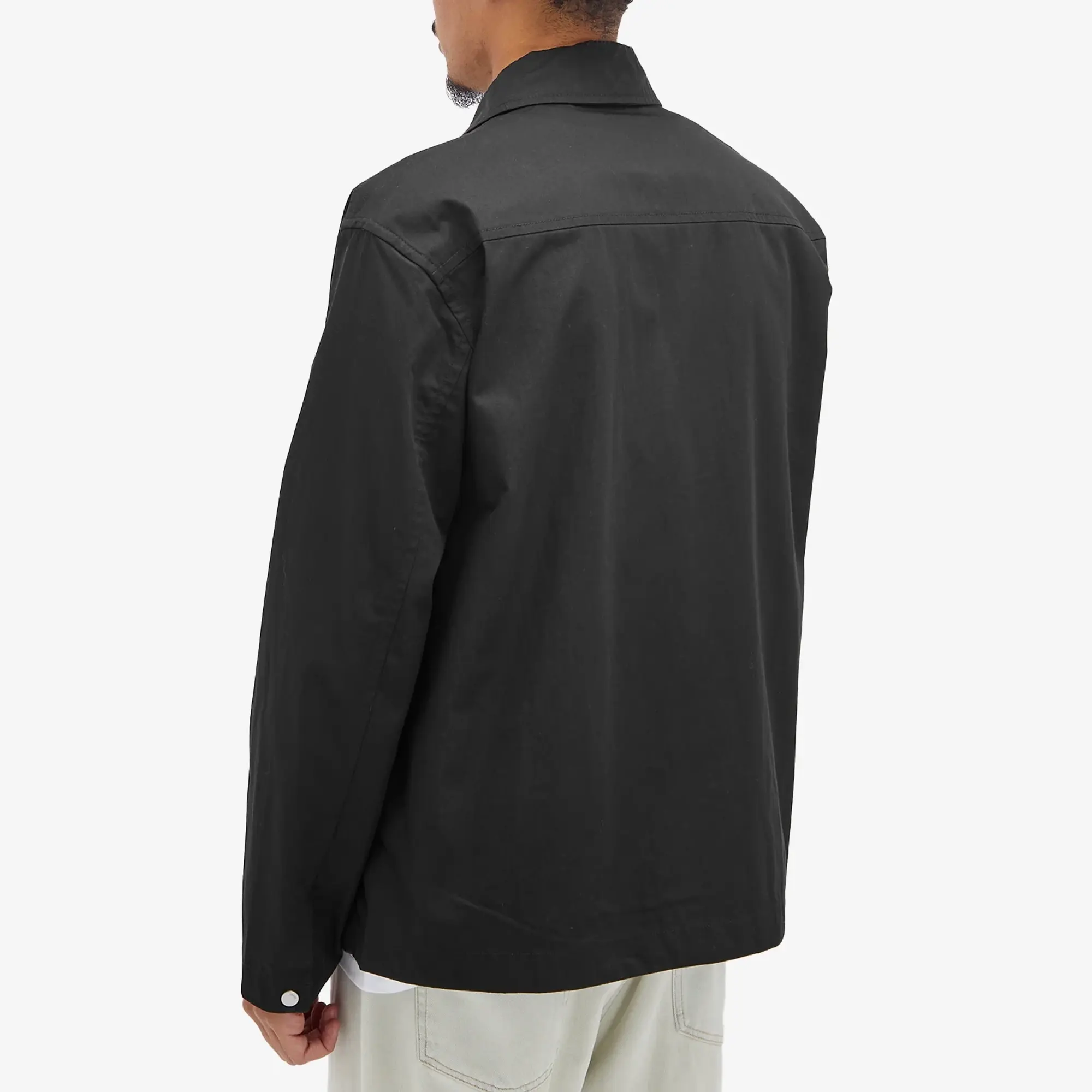 Norse Projects Men's Pelle Fine Twill Overshirt Jacket Black