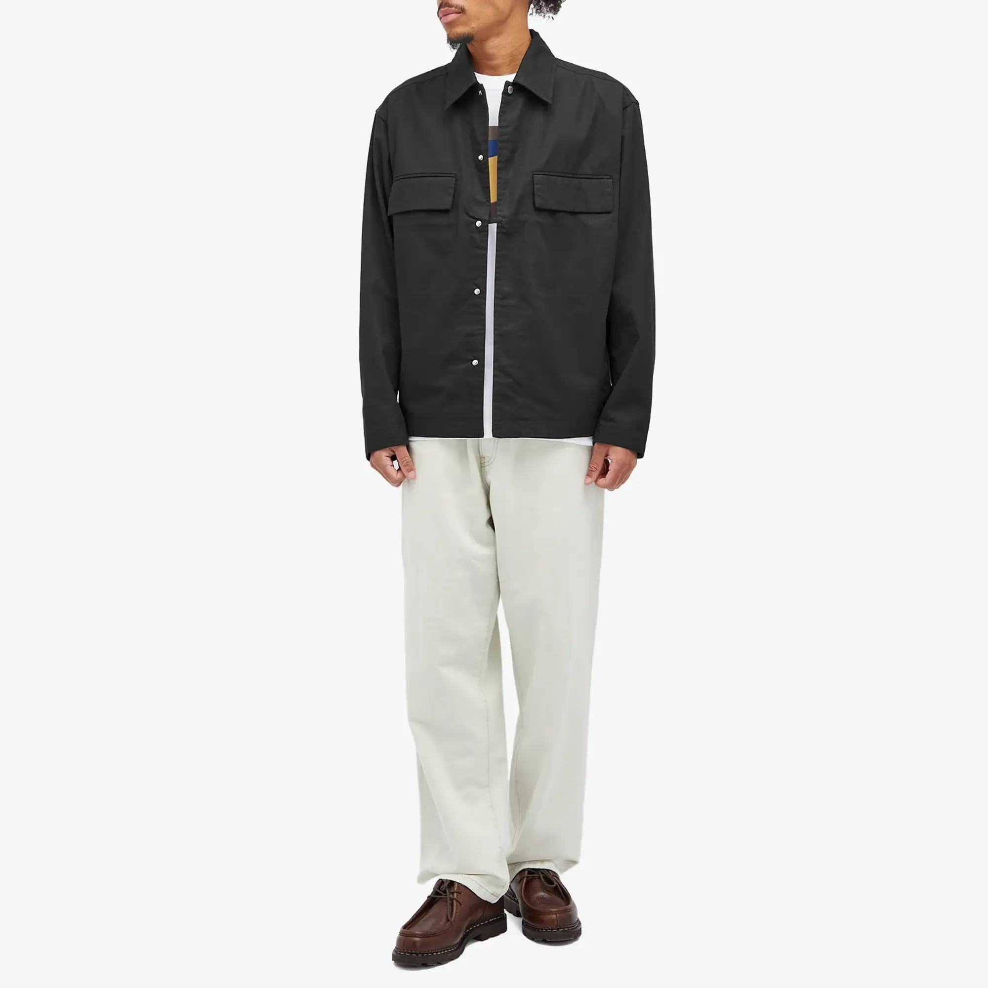 Norse Projects Men's Pelle Fine Twill Overshirt Jacket Black
