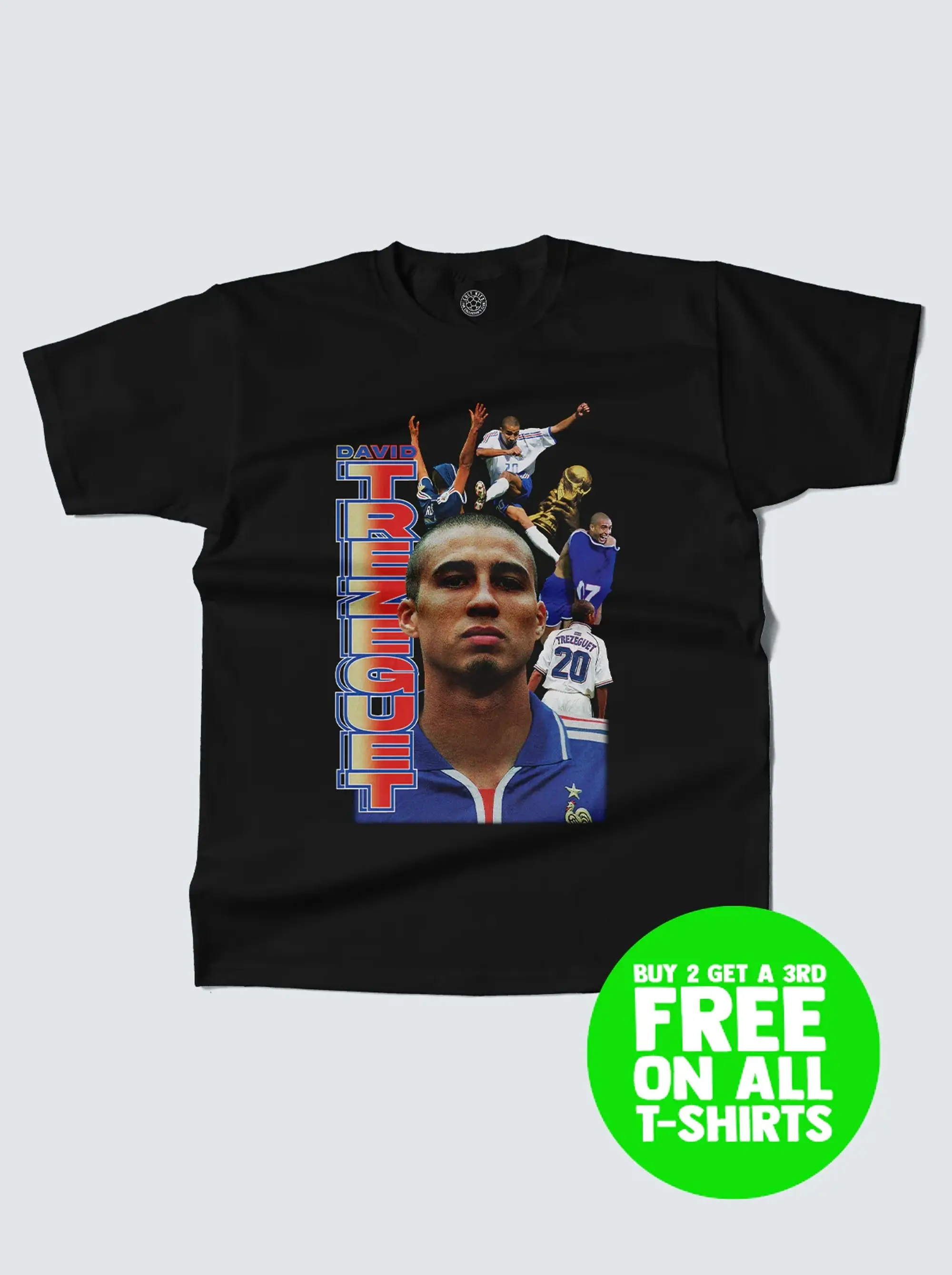 FRANCE TREZEGUET BOOTLEG TEE, Small / France / Black