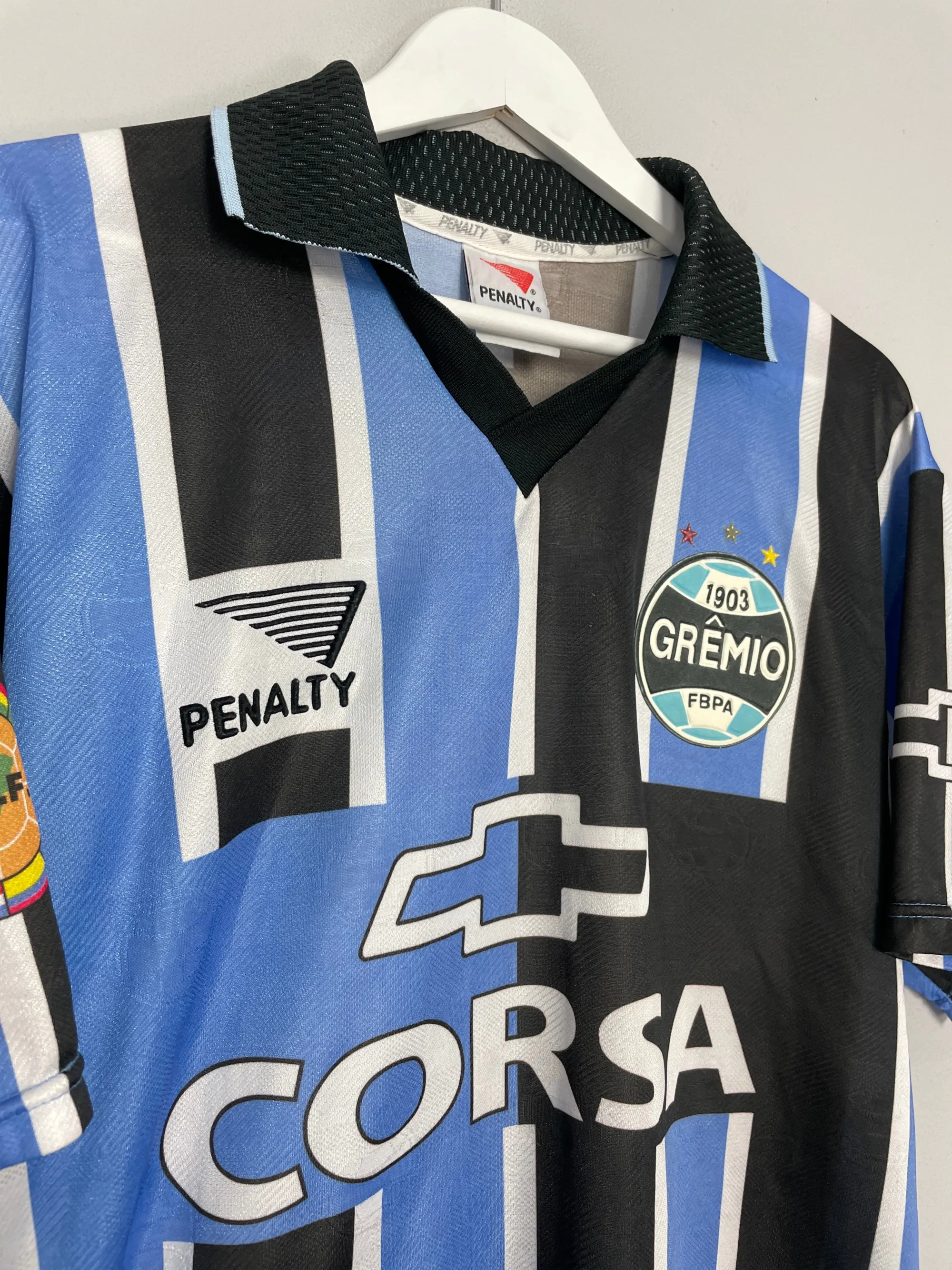 グレミオ Penalty ユニフォーム XL Vintage Grêmio 1998 Home Jersey — Ronaldinho #10 — PENALTY Brazil
