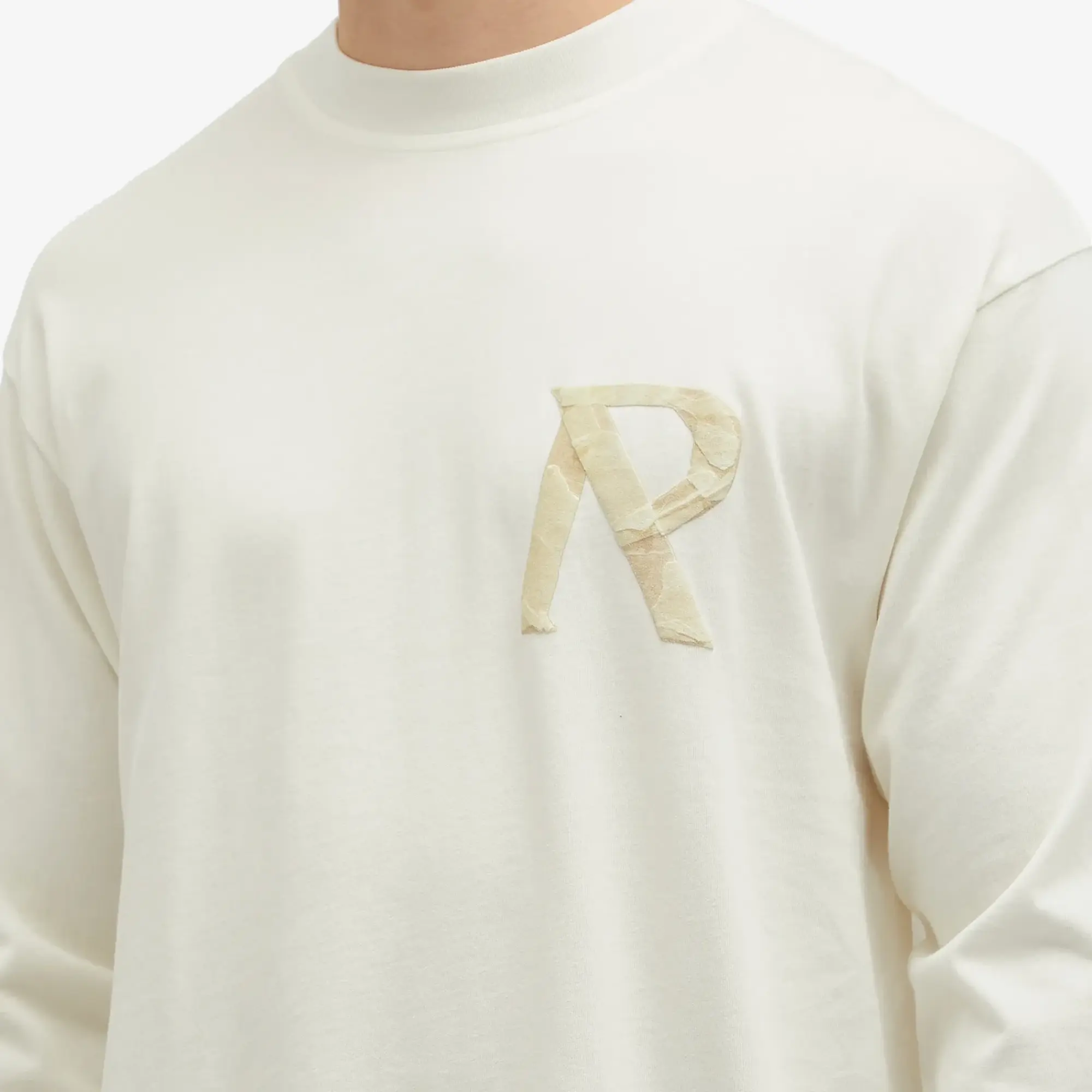 Represent Men's Masking Tape Initial Ls T-Shirt Flat White
