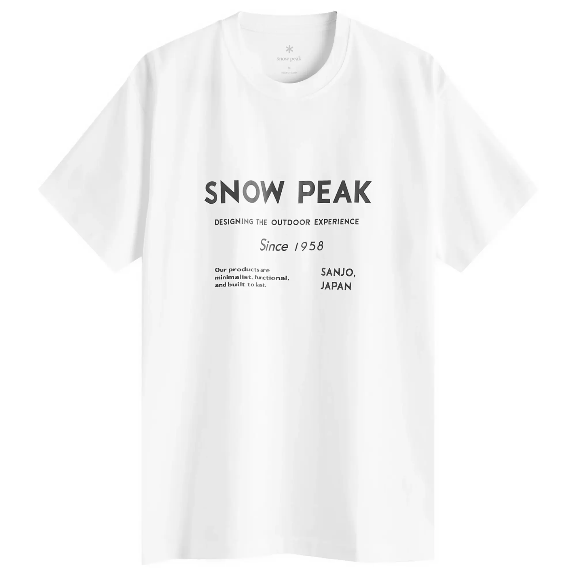 Snow Peak Men's Typography Logo T-Shirt White