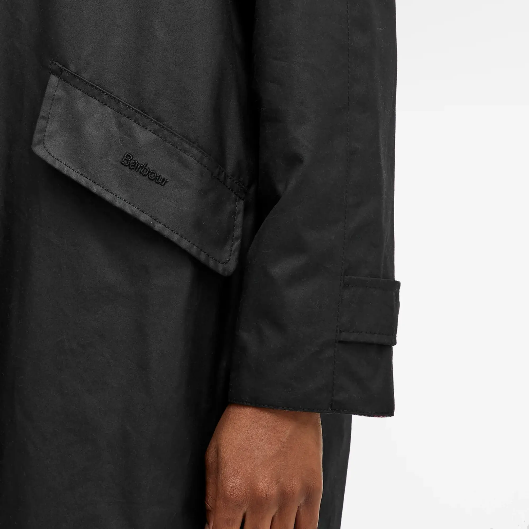 Barbour Women's x Alexa Chung Dorothy Long Wax Jacket Black