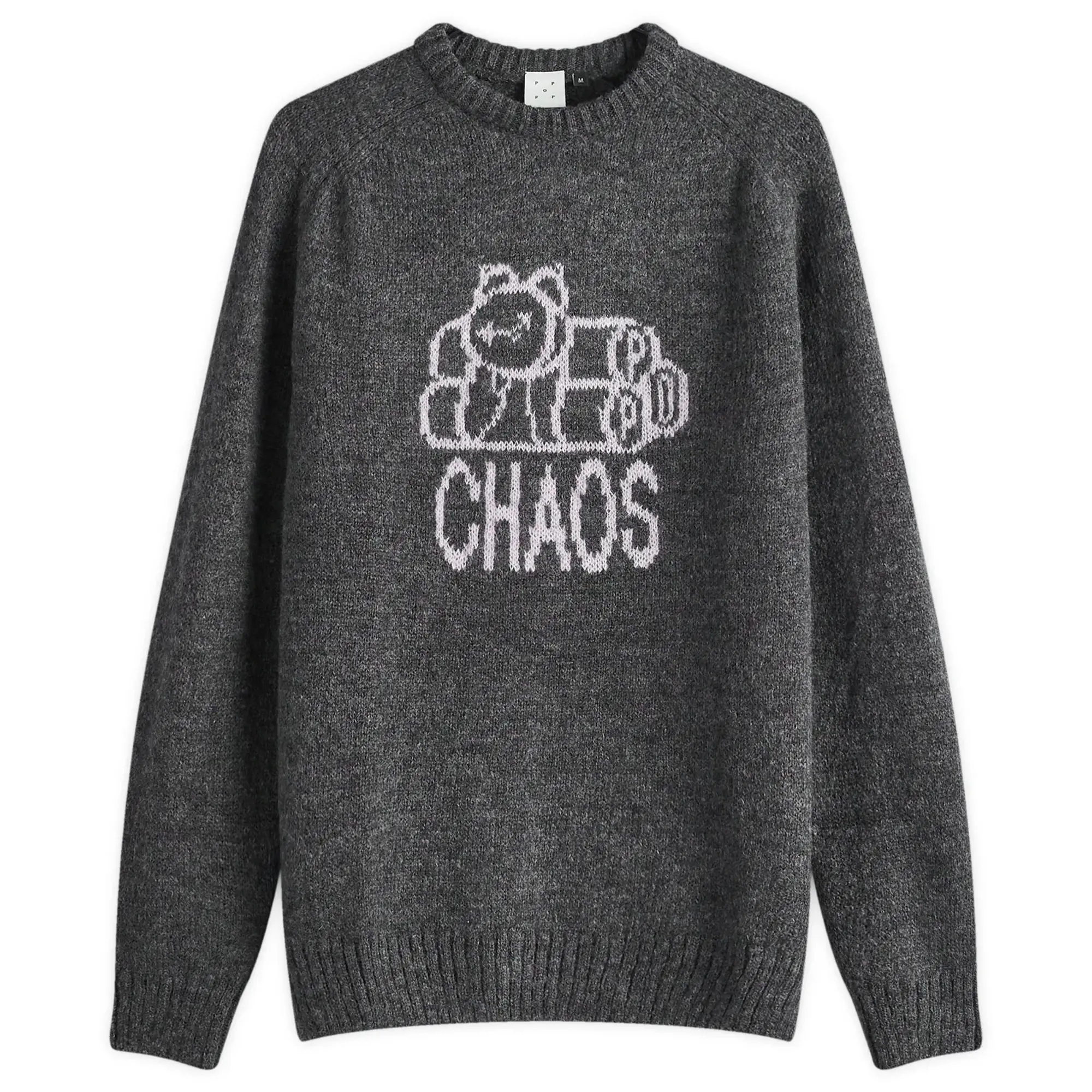 Pop Trading Company Men's Chaos Knit Crew Anthracite