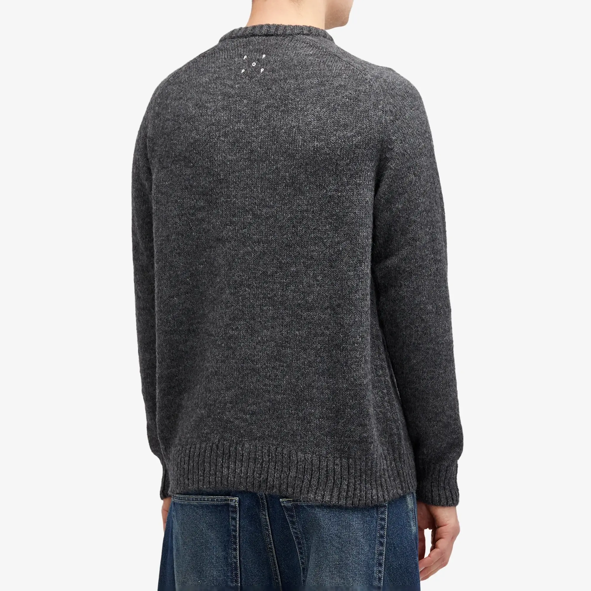 Pop Trading Company Men's Chaos Knit Crew Anthracite