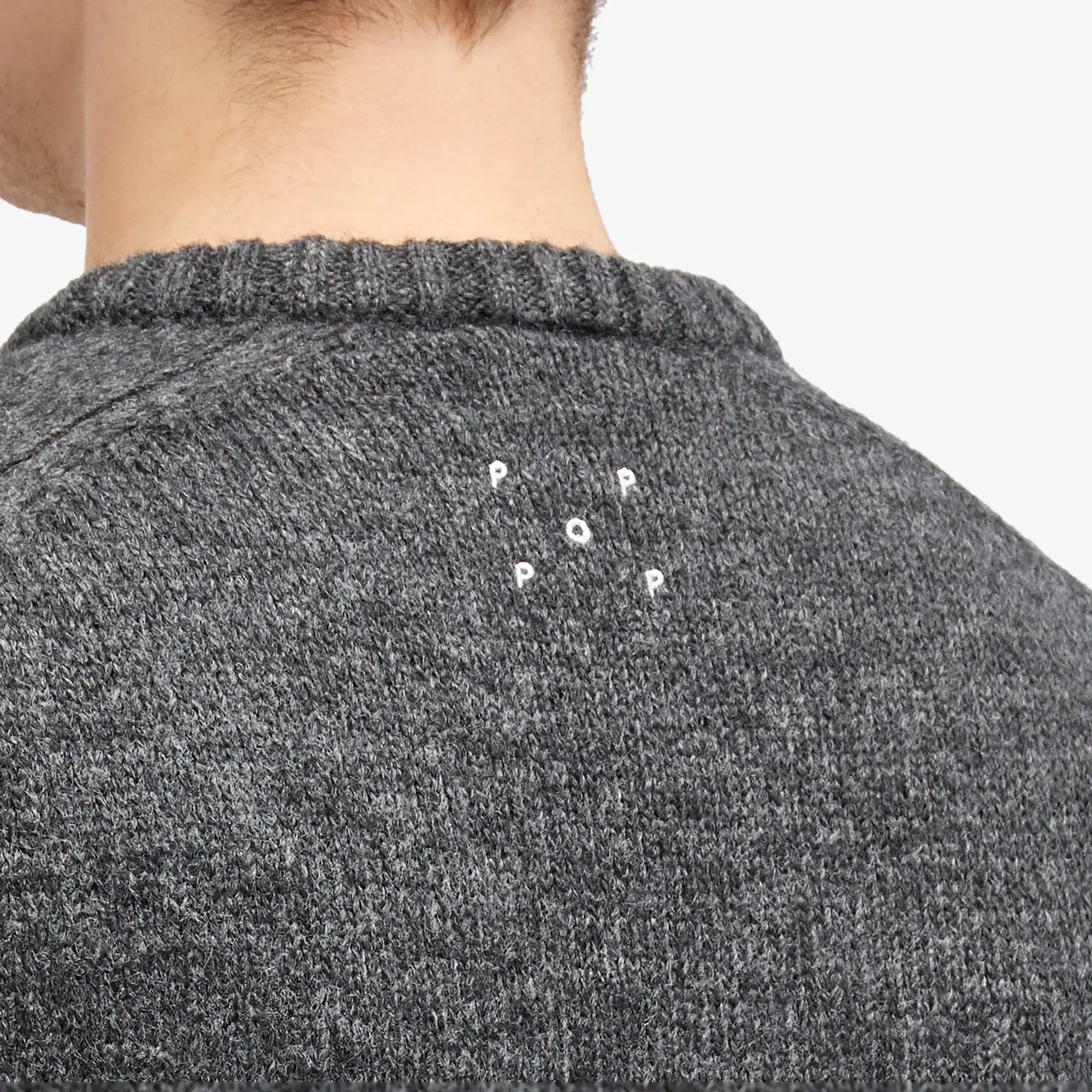 Pop Trading Company Men's Chaos Knit Crew Anthracite