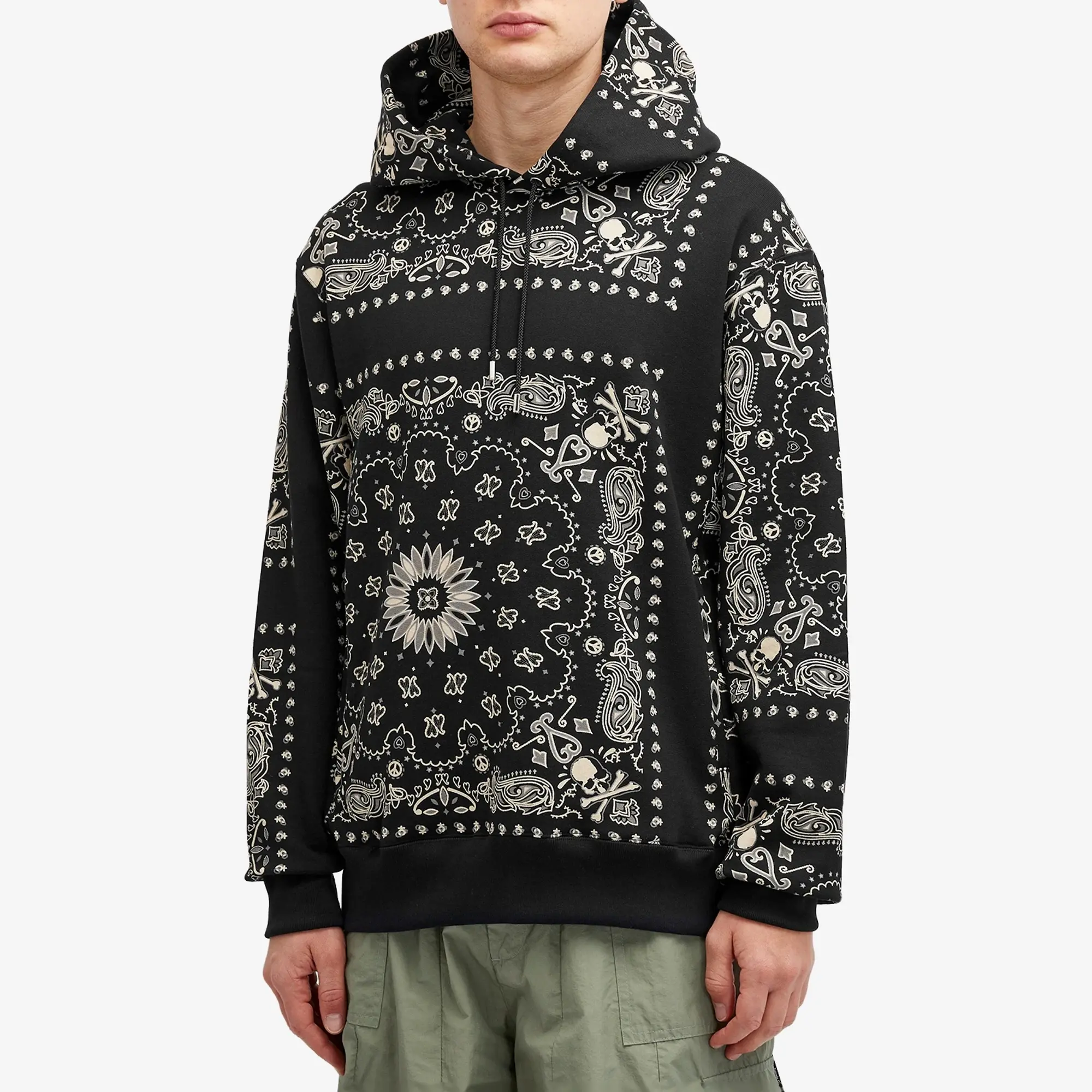 MASTERMIND WORLD Men's Bandana Hoodie Black