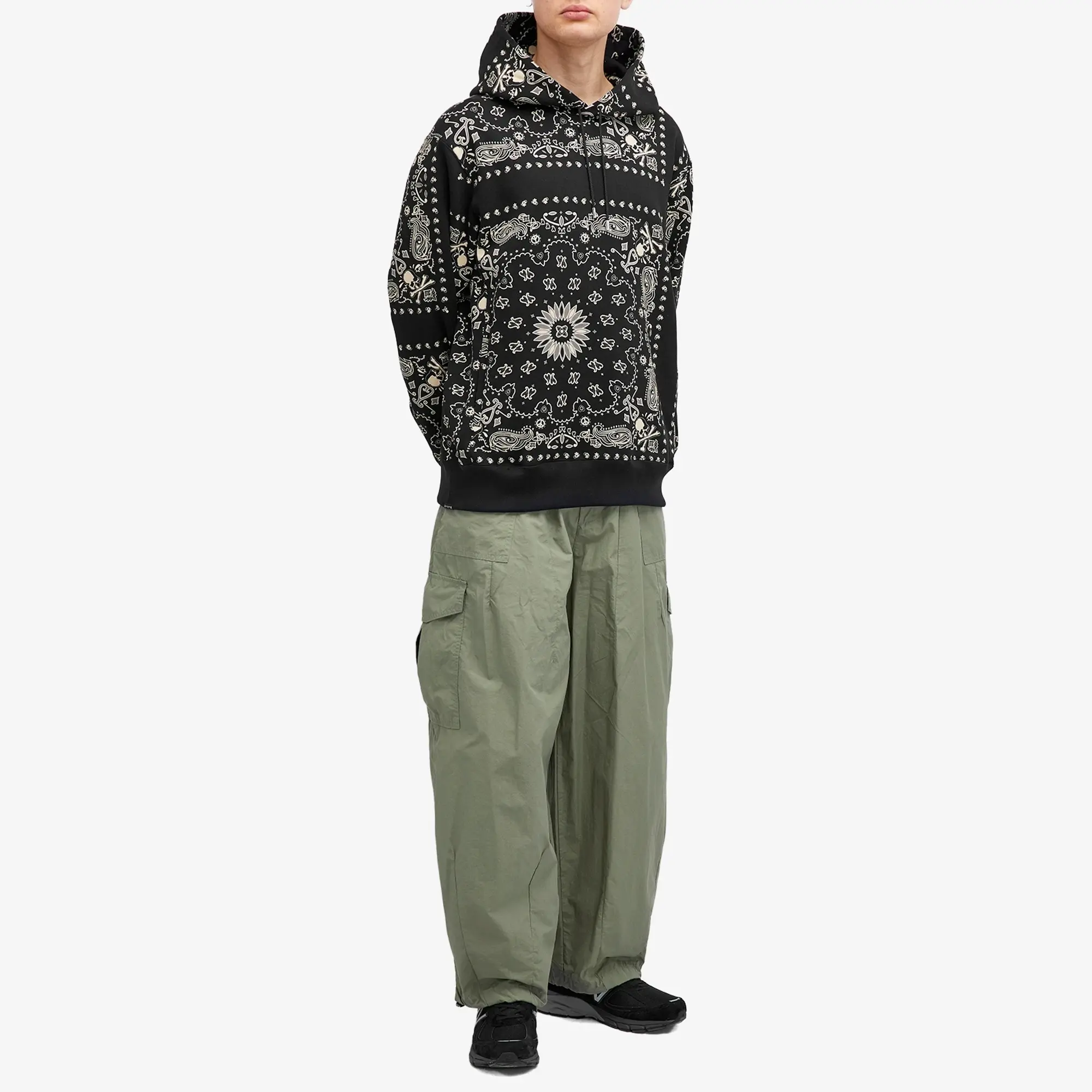 MASTERMIND WORLD Men's Bandana Hoodie Black