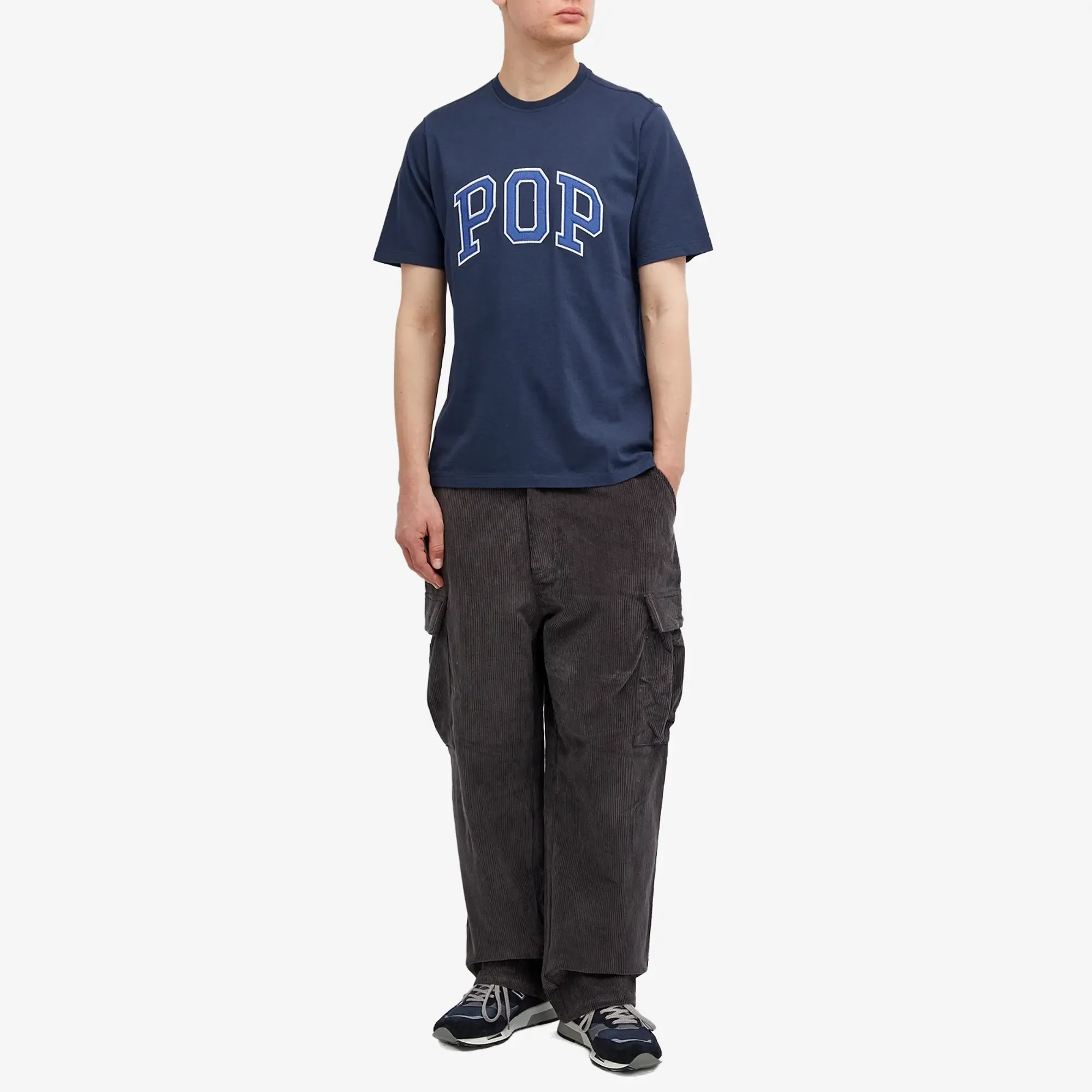 Pop Trading Company Men's Arch Logo T-Shirt Navy