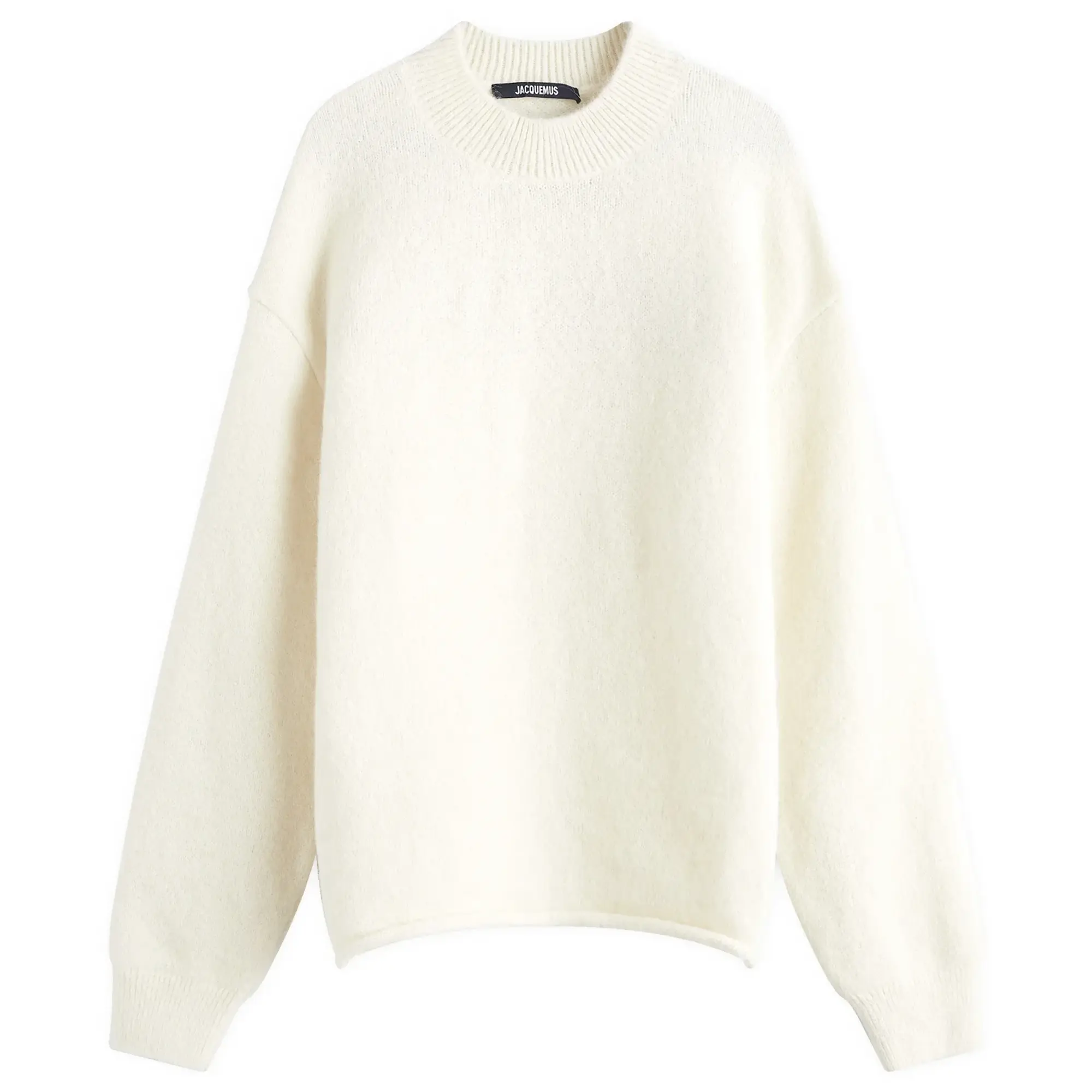 Jacquemus Men's Back Logo Crew Jumper Light Beige