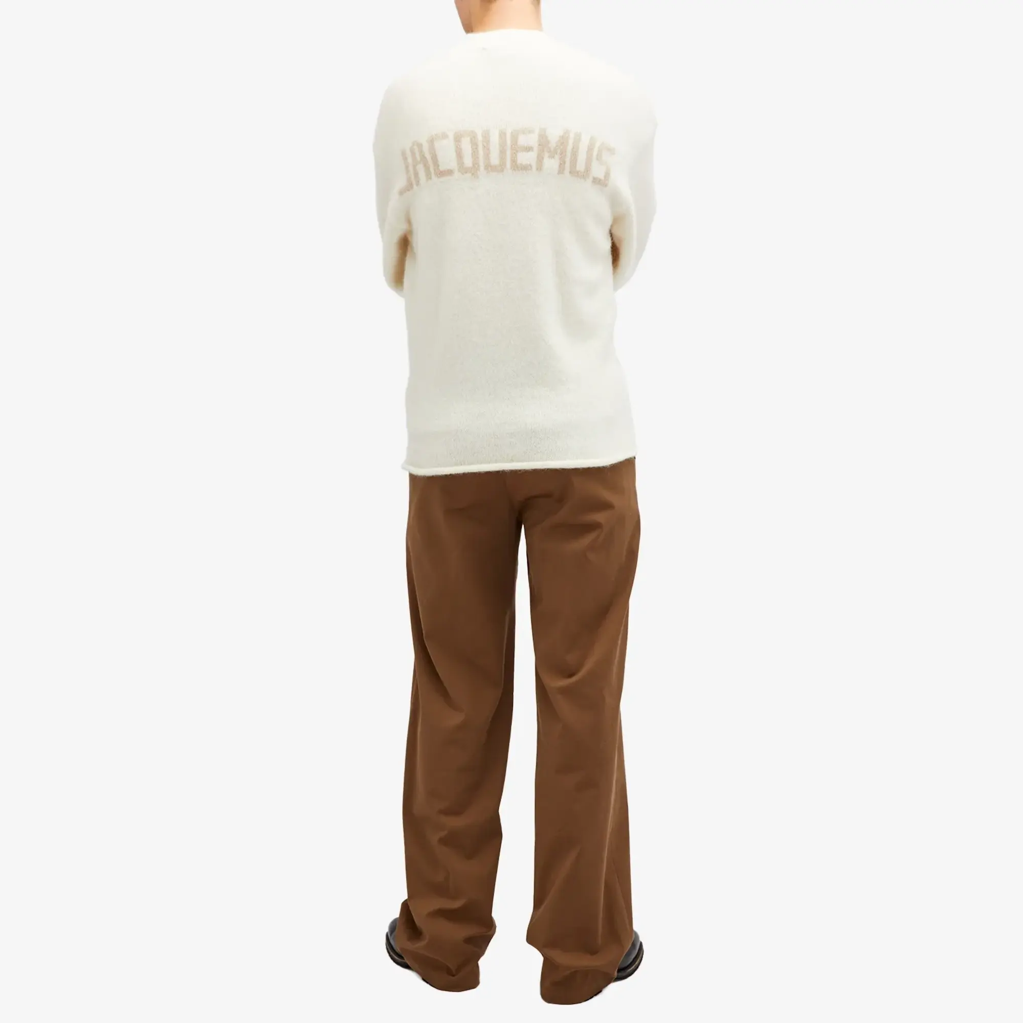 Jacquemus Men's Back Logo Crew Jumper Light Beige