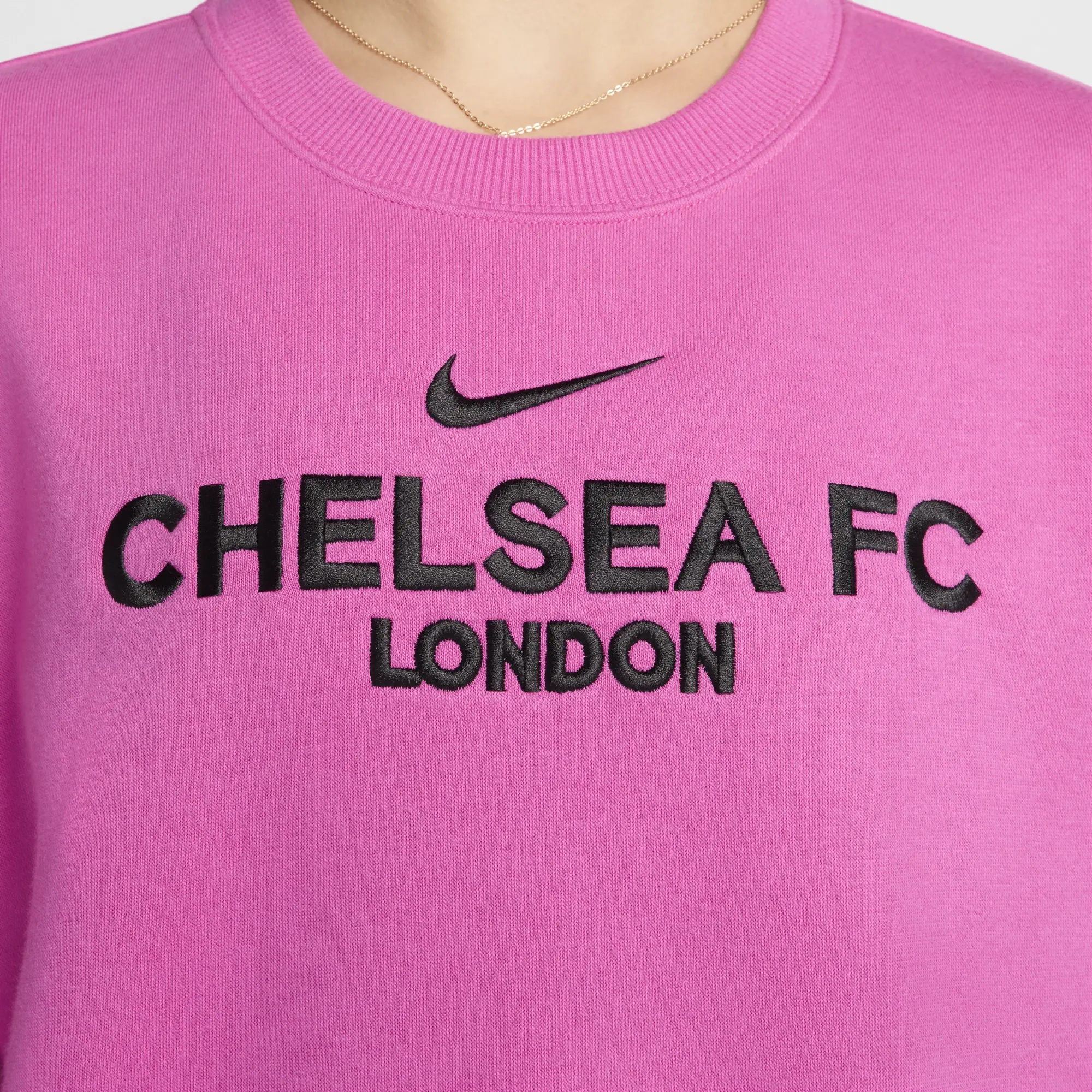 Chelsea Nike Phoenix Fleece Oversized Crew Sweat - Pink - Womens