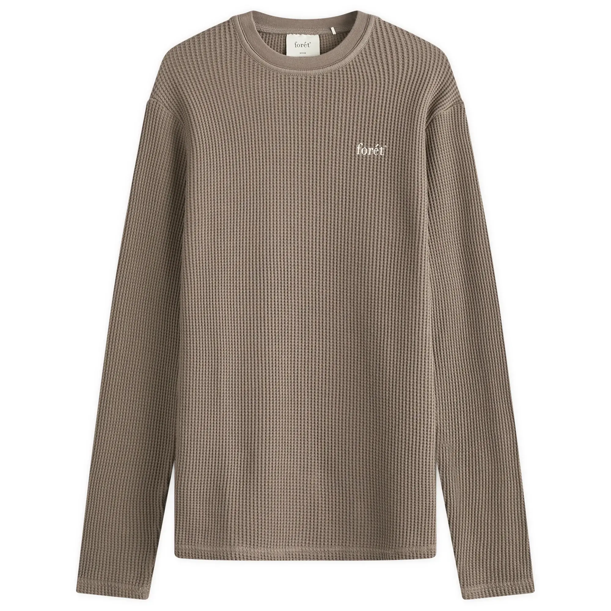 Foret Men's Still Waffle Long Sleeve T-Shirt Cold Brown