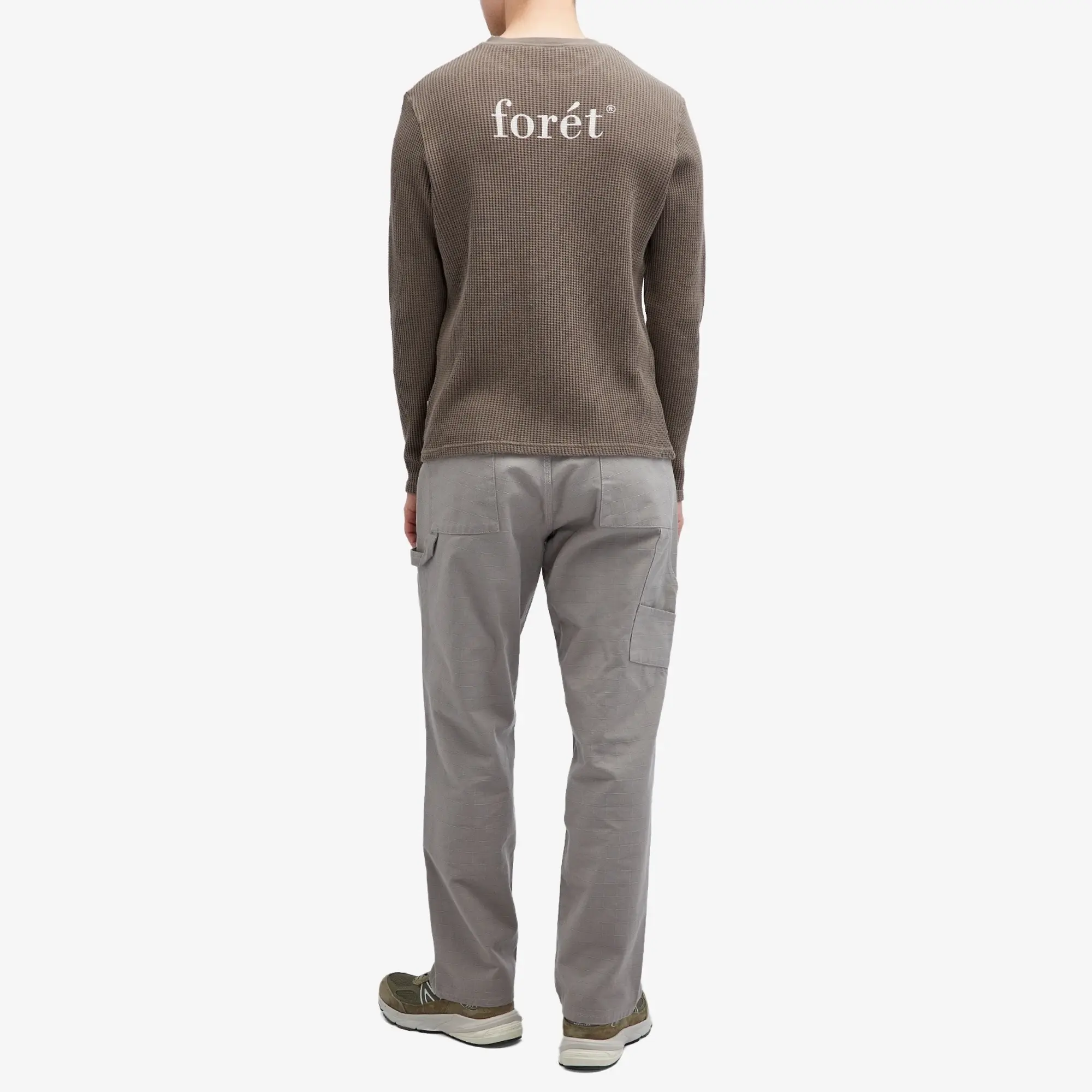 Foret Men's Still Waffle Long Sleeve T-Shirt Cold Brown