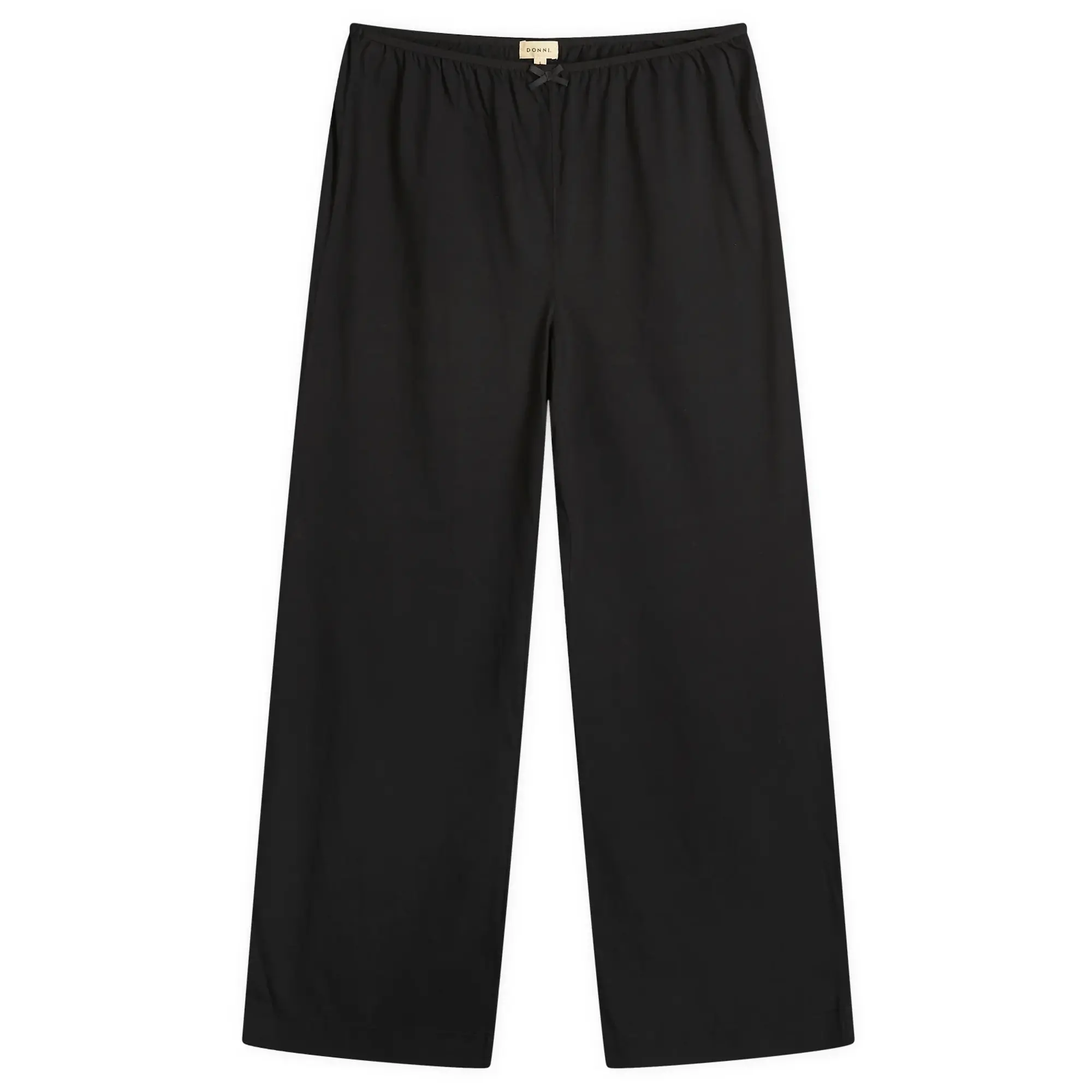 DONNI. Women's Jeresey Bow Simple Trousers Jet