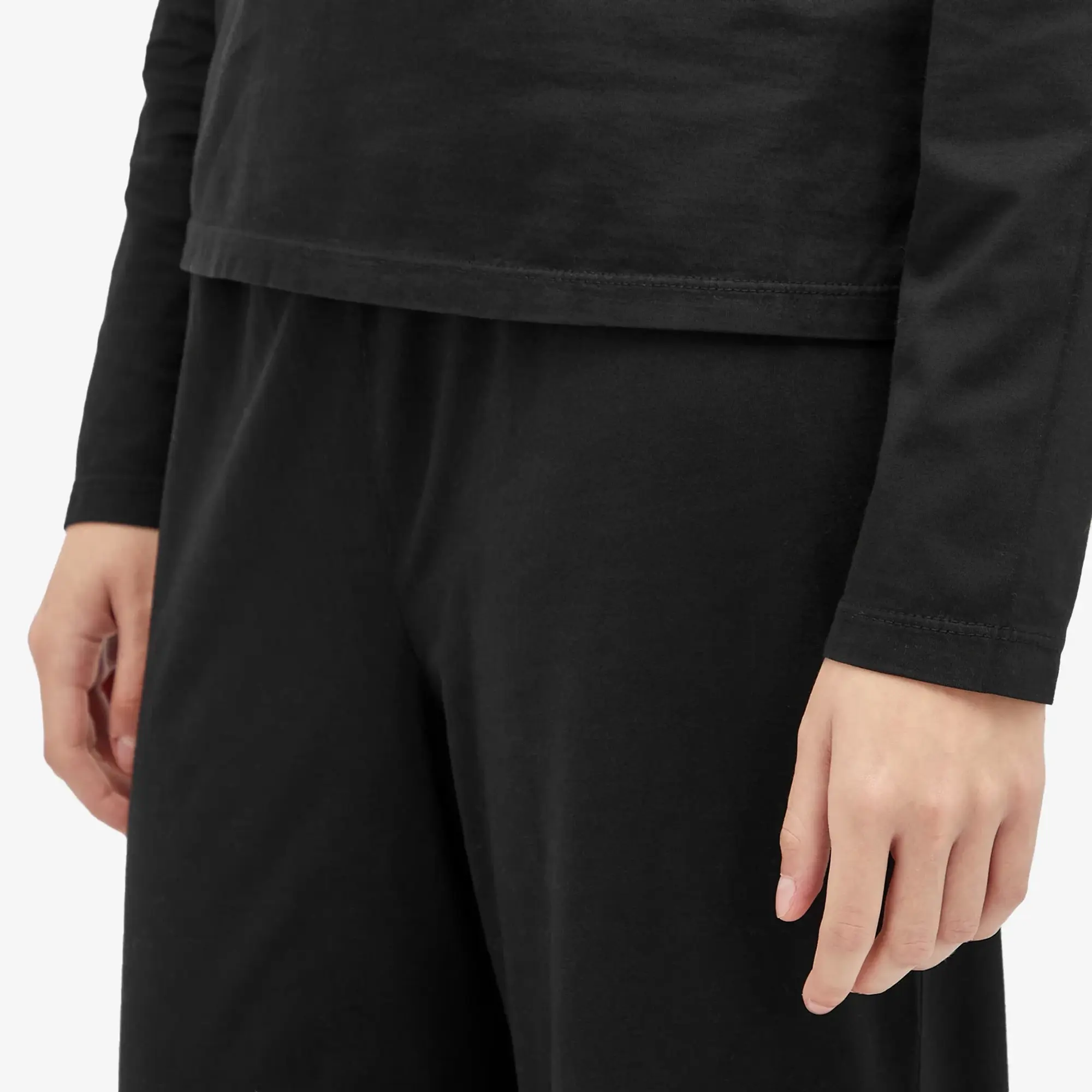 DONNI. Women's Jeresey Bow Simple Trousers Jet