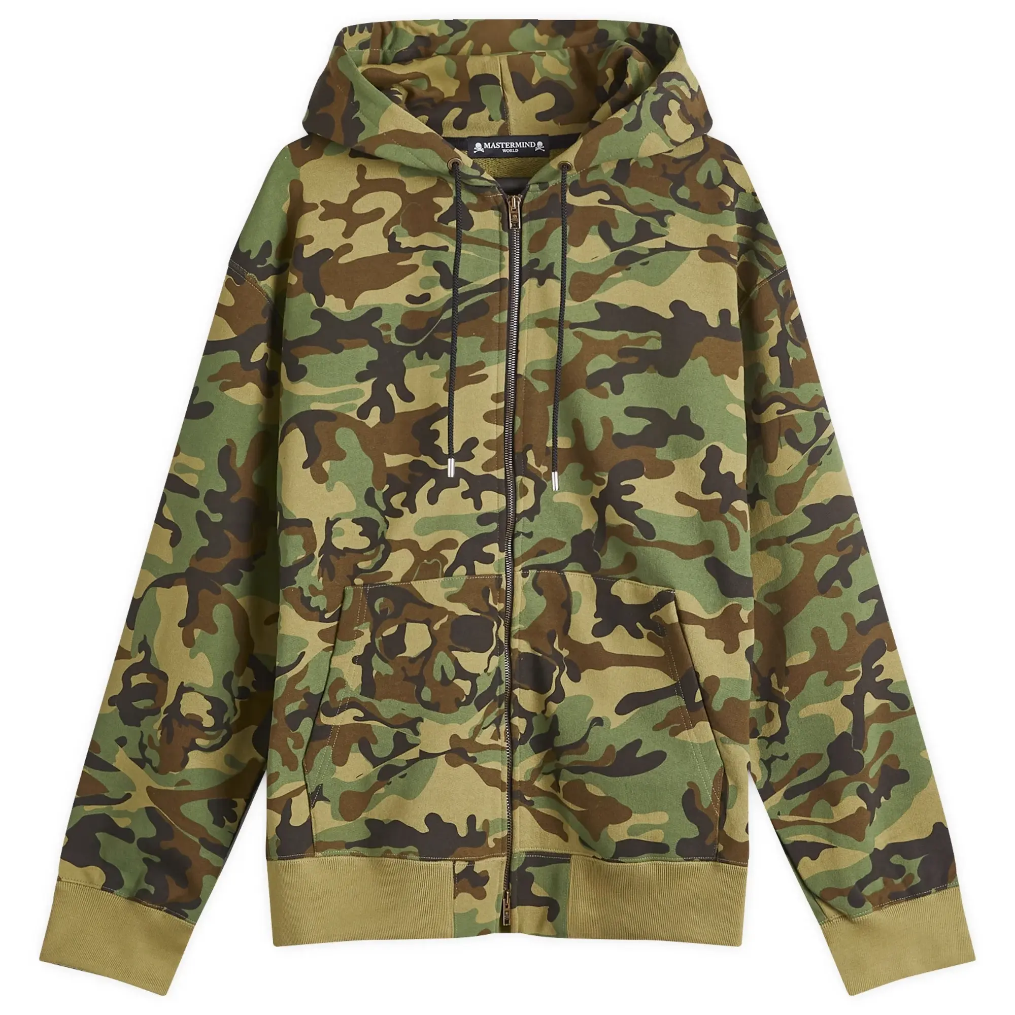 MASTERMIND WORLD Men's Camo Full Zip Hoodie Woodland