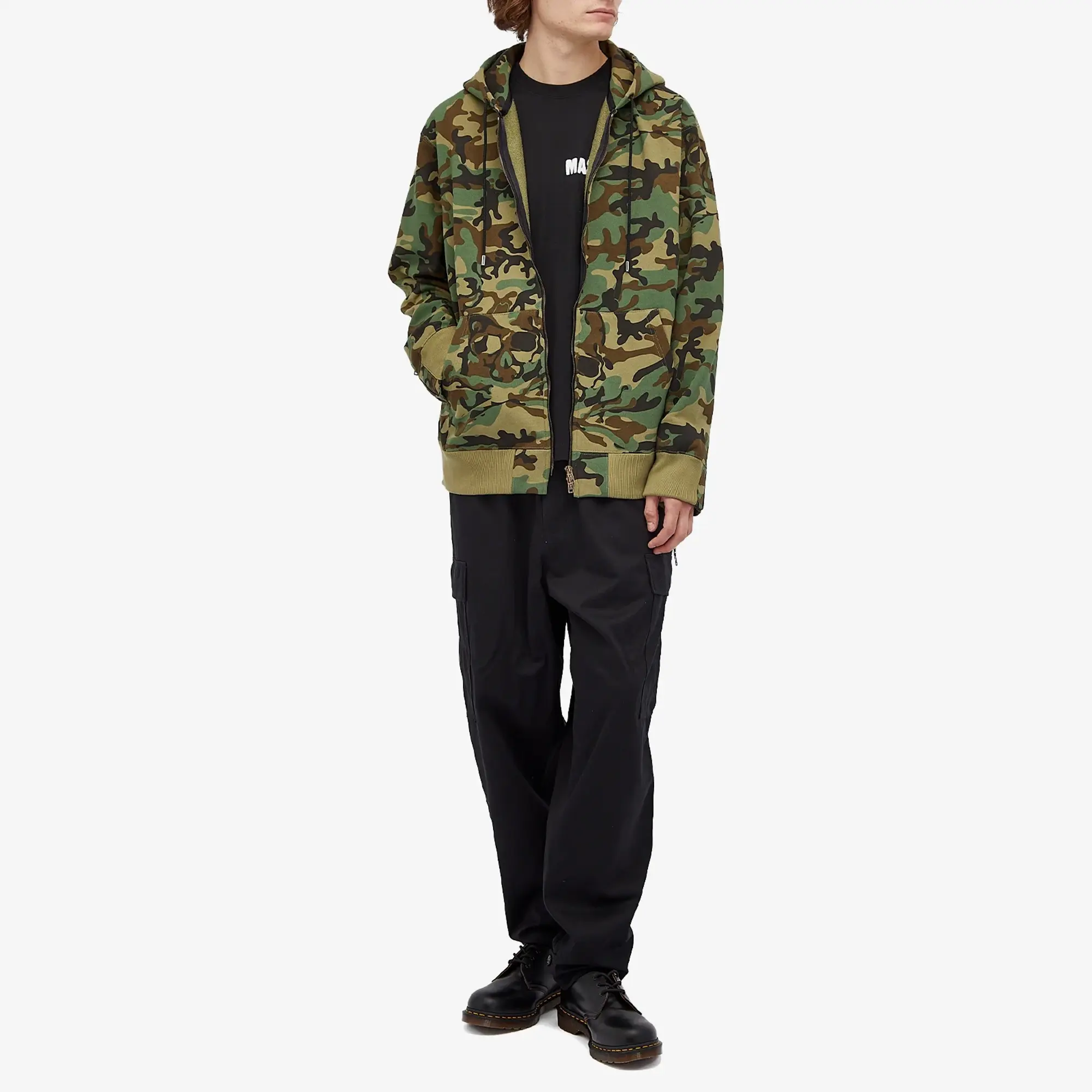 MASTERMIND WORLD Men's Camo Full Zip Hoodie Woodland