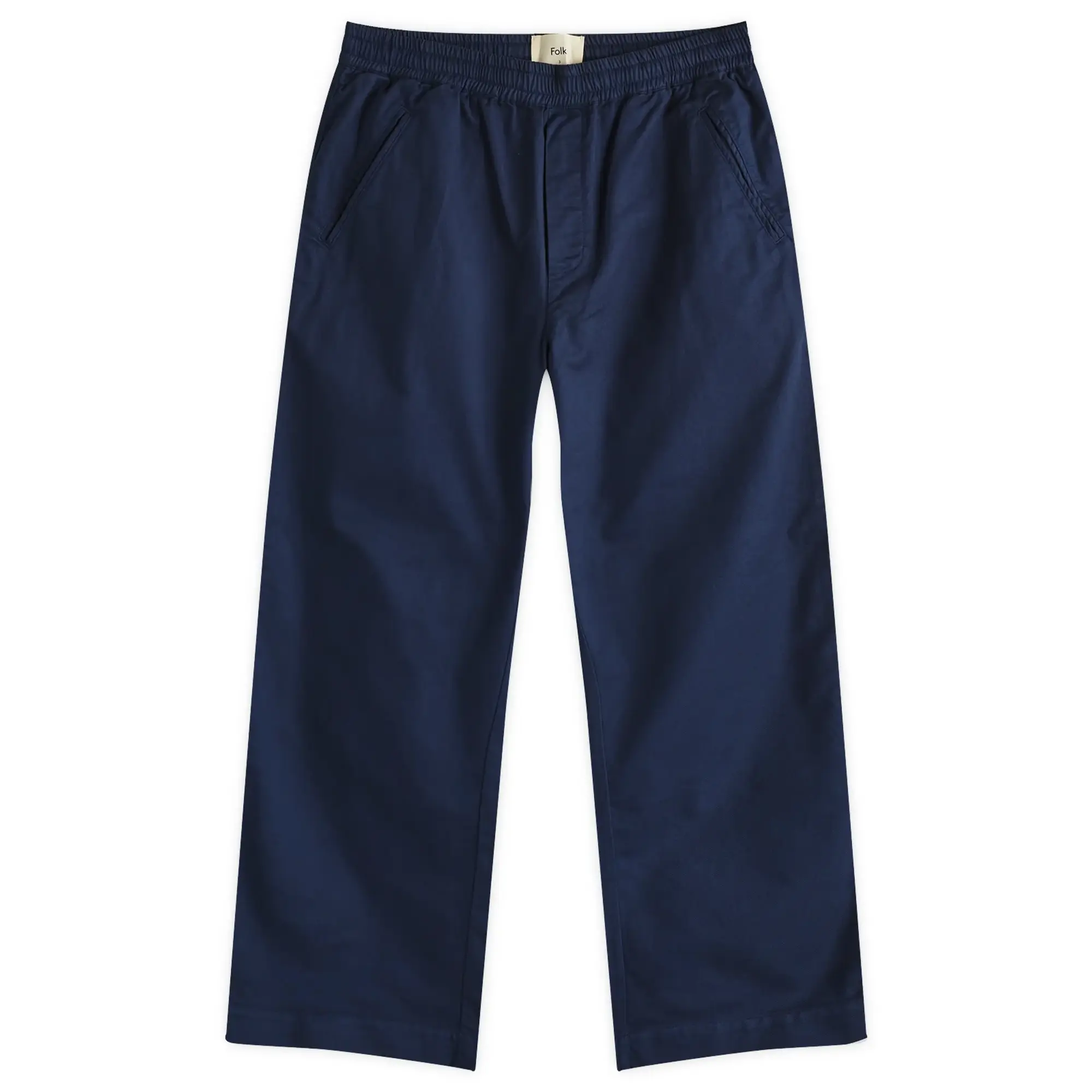 Folk Men's Drawcord Assembly Pants Navy Twill
