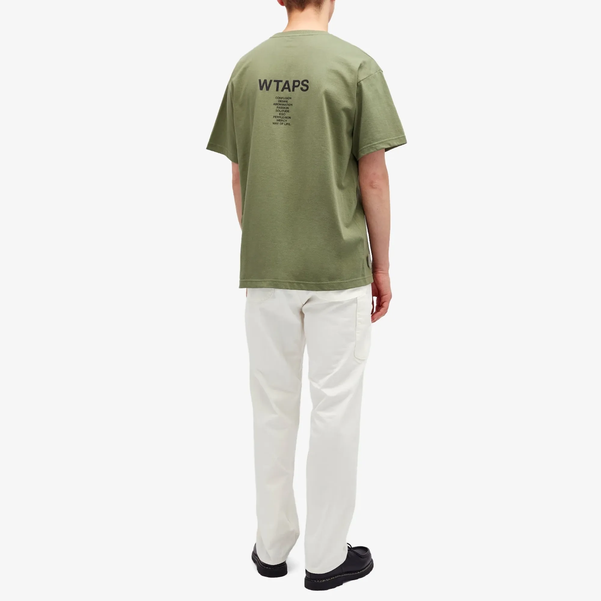 WTAPS Men's Ingredients Spec T-Shirt Olive Drab | 241ATDT-STM06S
