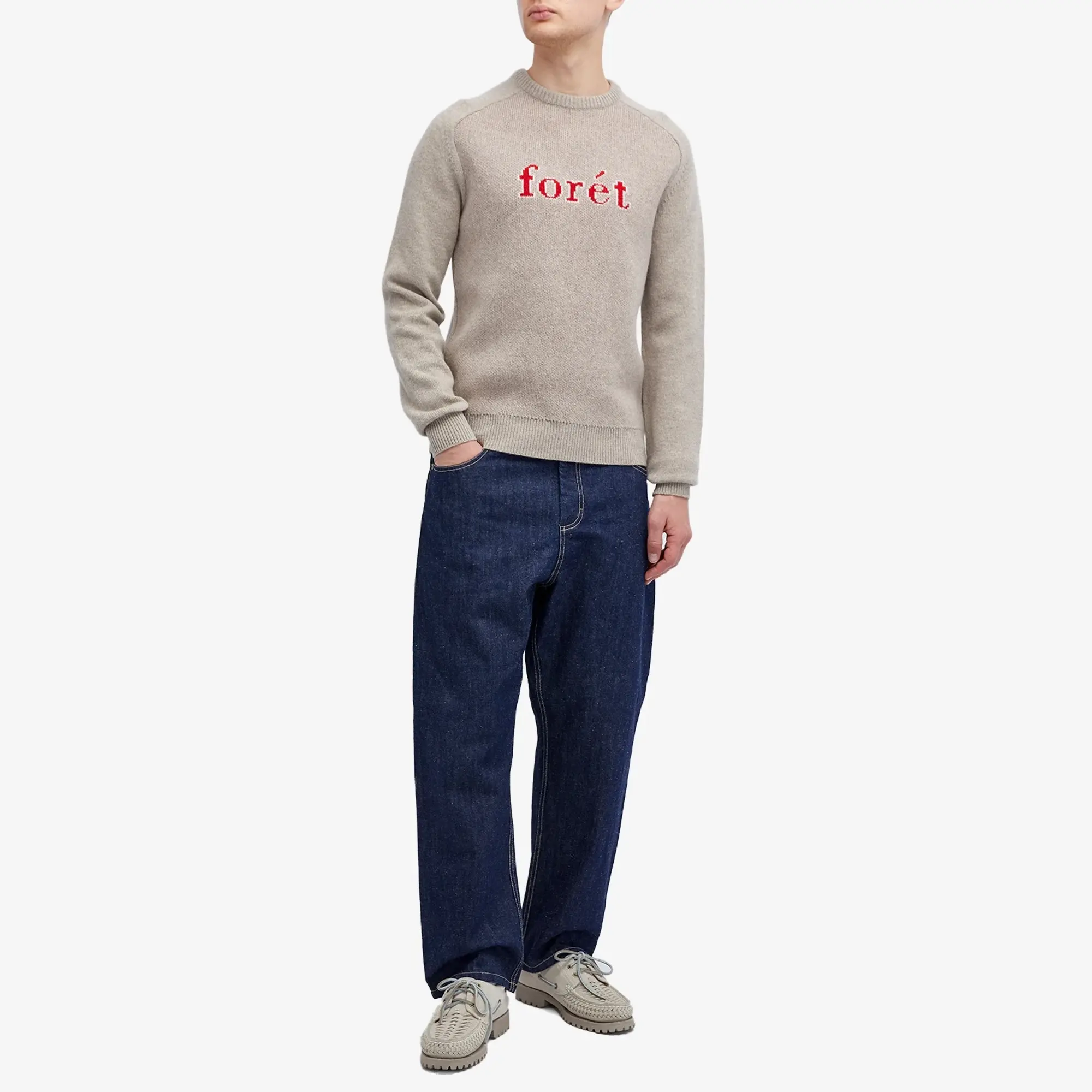 Foret Men's Meadow Knit Sweatshirt Khaki