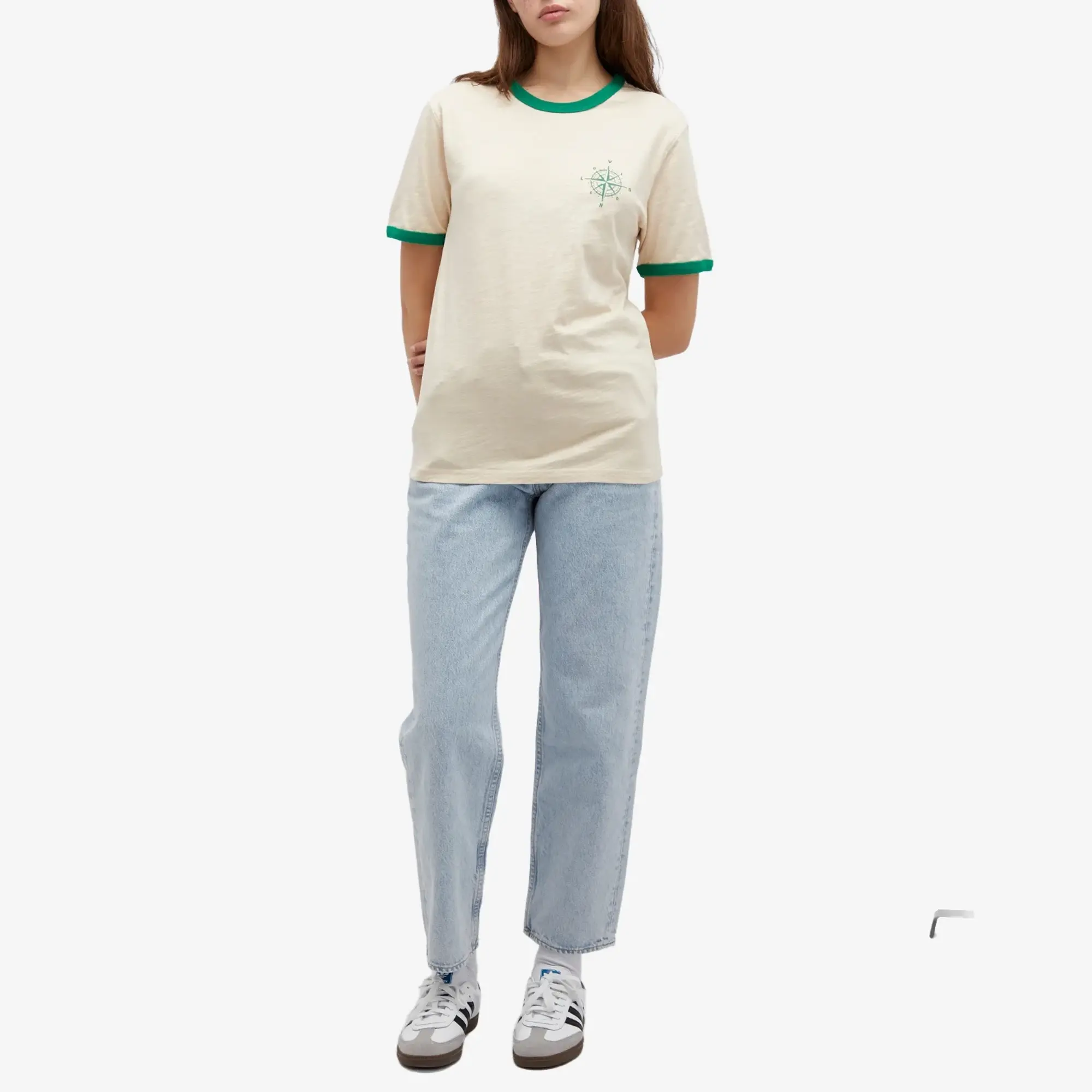 END. x Levis Ringer T-Shirt 'Mount Rambler' Ecru/Green