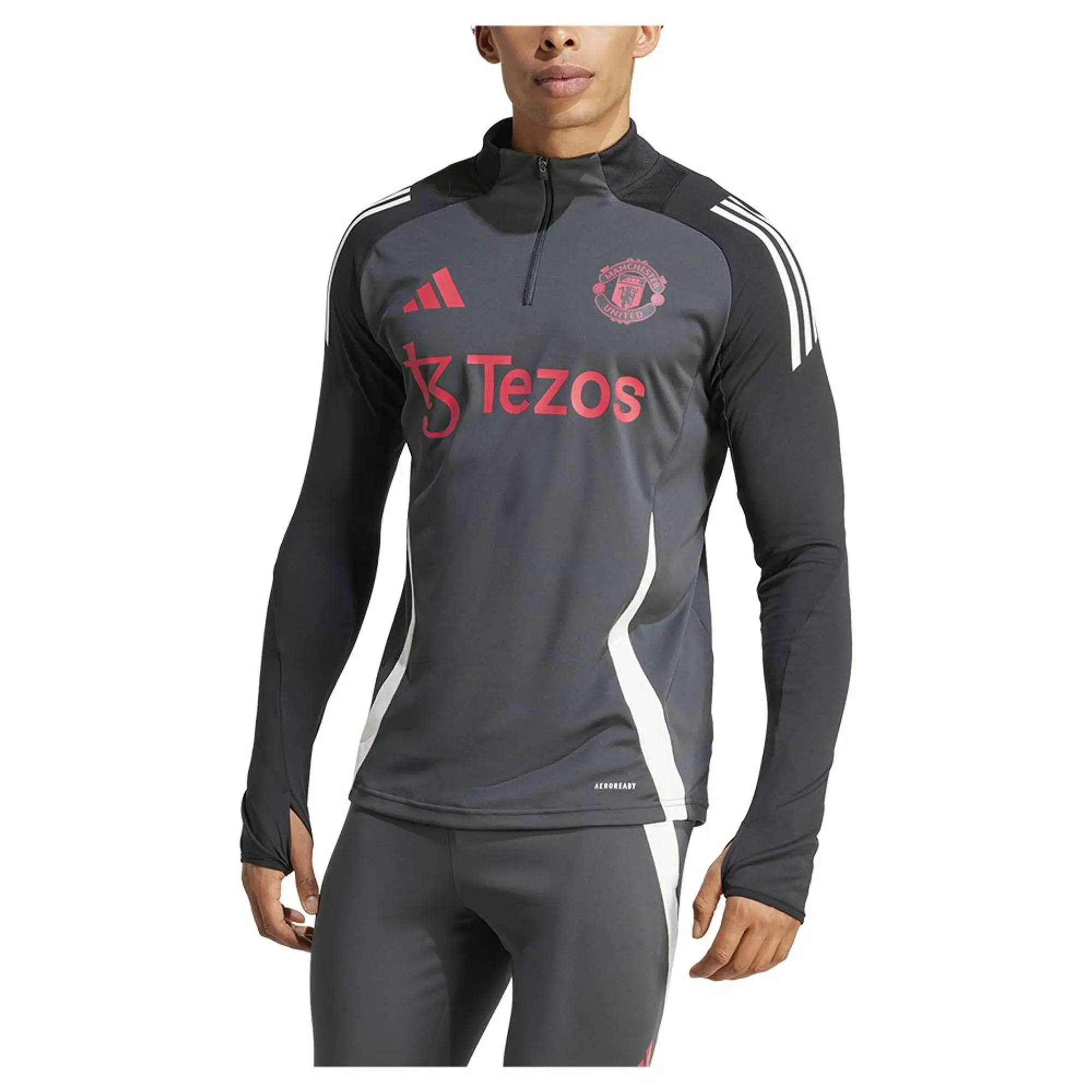 adidas Manchester United European Training Tiro 24 Pro Top Dark Grey