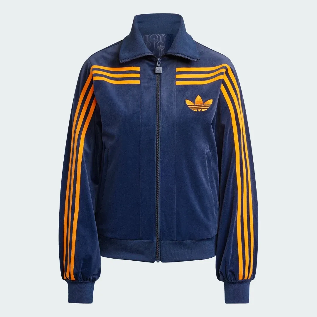 adidas 70s Velour Track Top | JN8287 | FOOTY.COM