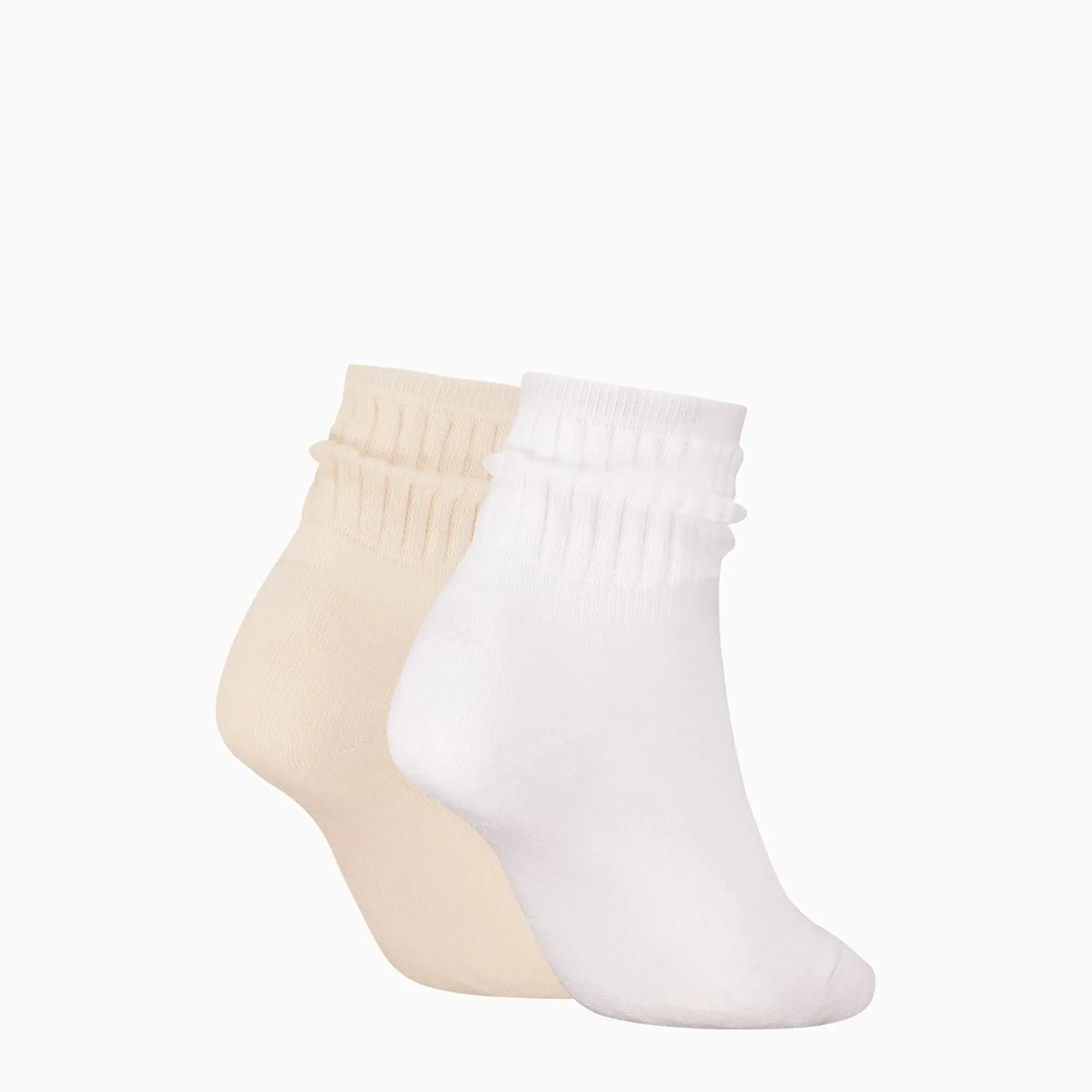 PUMA Women's Classic Short Slouch Socks 2 Pack, Sand Combo