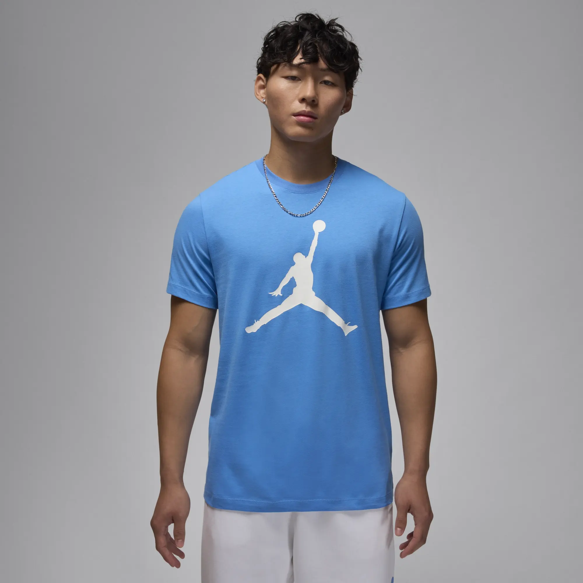 Nike Jordan Jumpman Men's T-Shirt - Blue - Cotton/Polyester