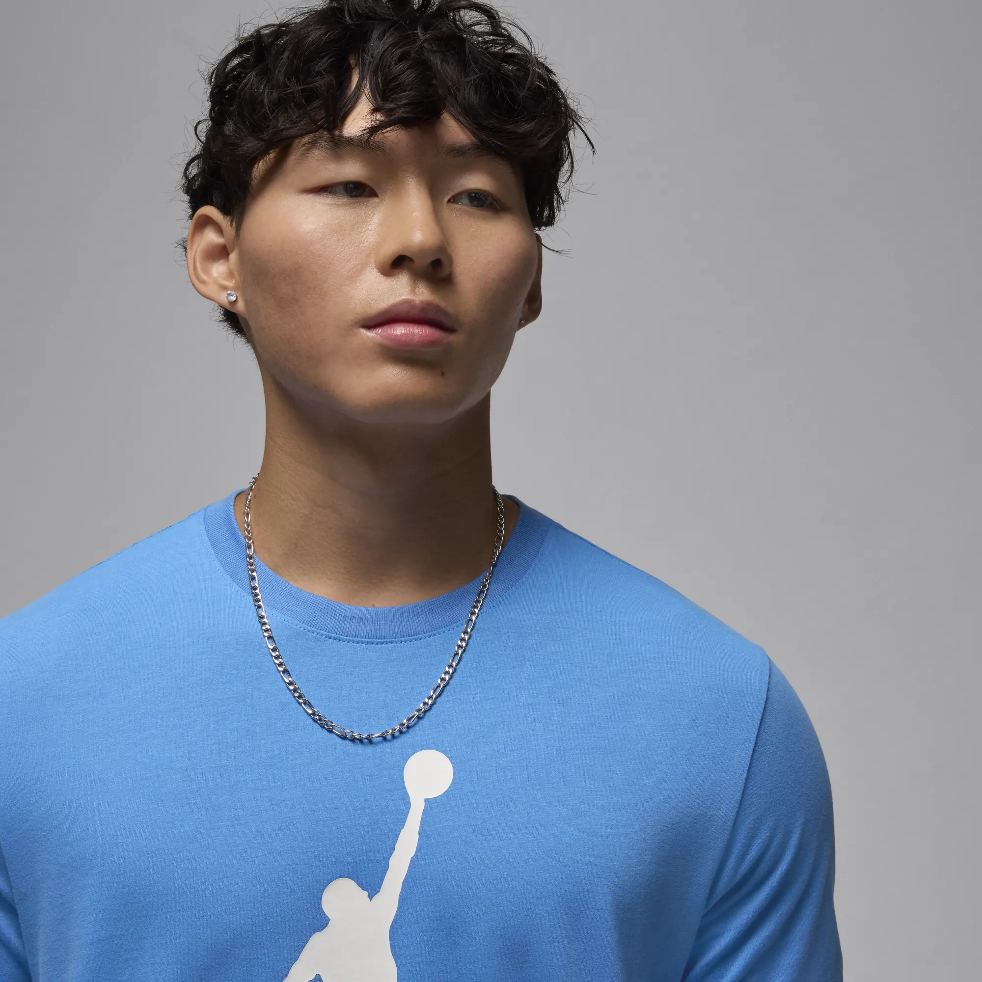 Nike Jordan Jumpman Men's T-Shirt - Blue - Cotton/Polyester
