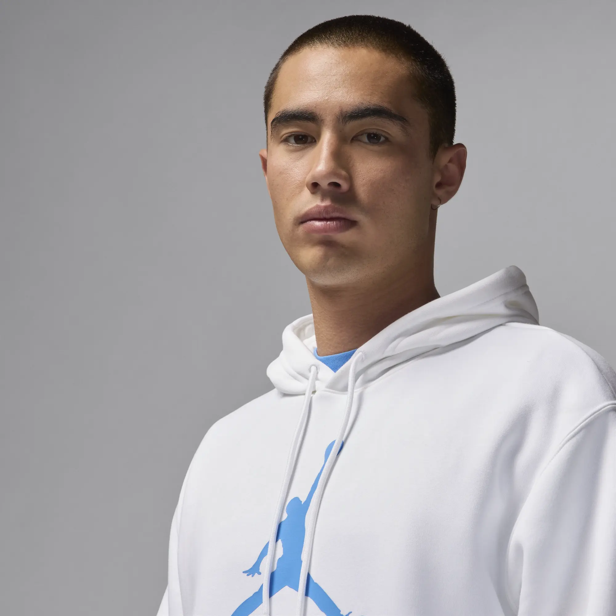 Nike Jordan Essentials Men's Fleece Hoodie - White - Cotton/Polyester