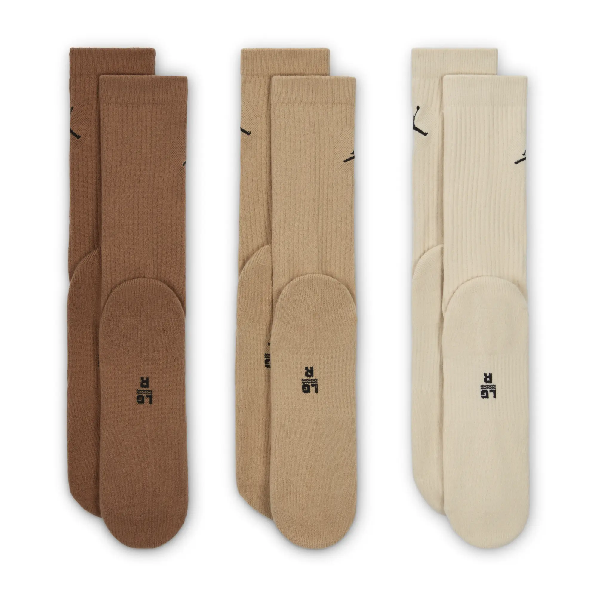 Nike Jordan Jordan Crew 3 Pack - Brown