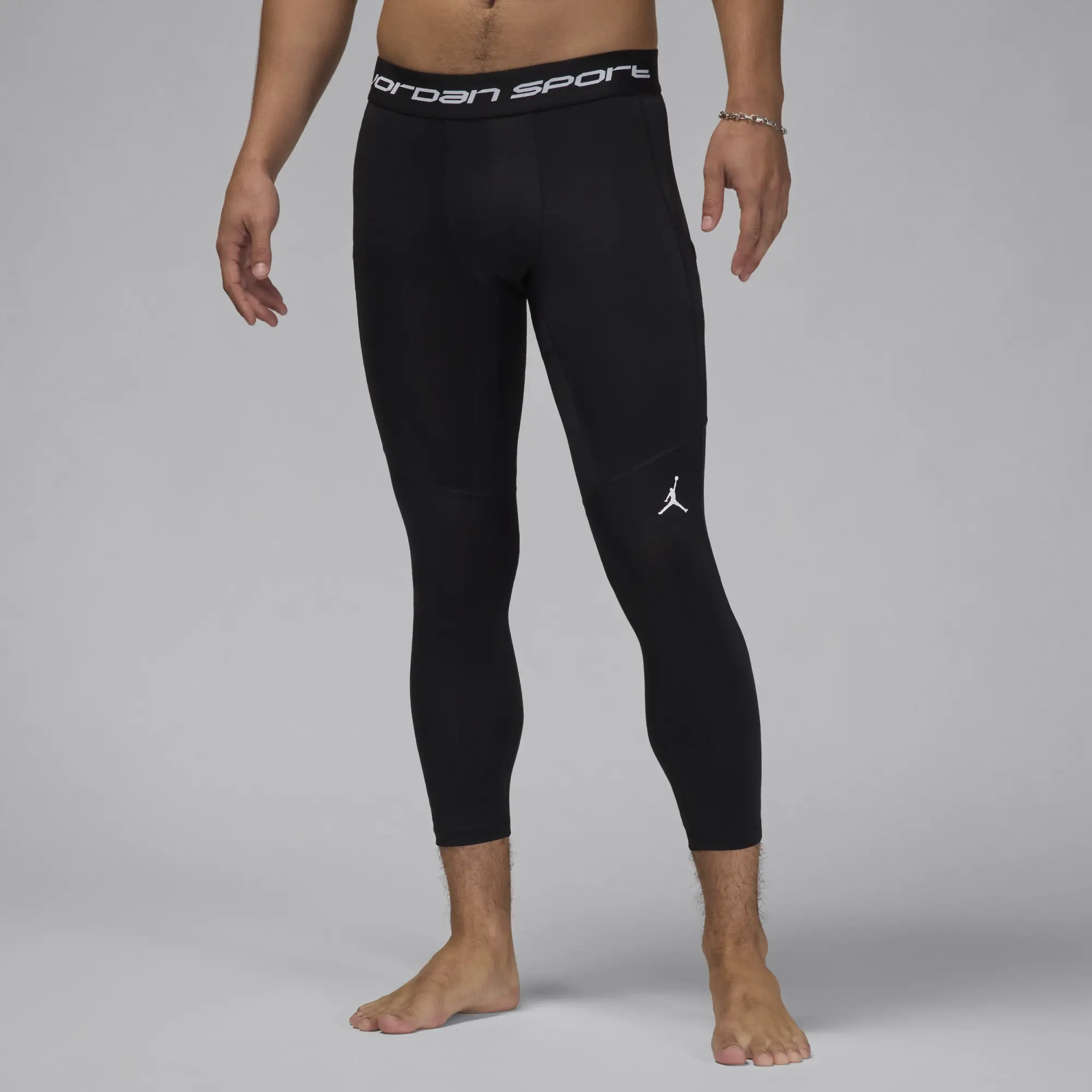 Nike Jordan Sport Men's Dri-FIT 3/4-Length Tights - Black - Polyester/Elastane