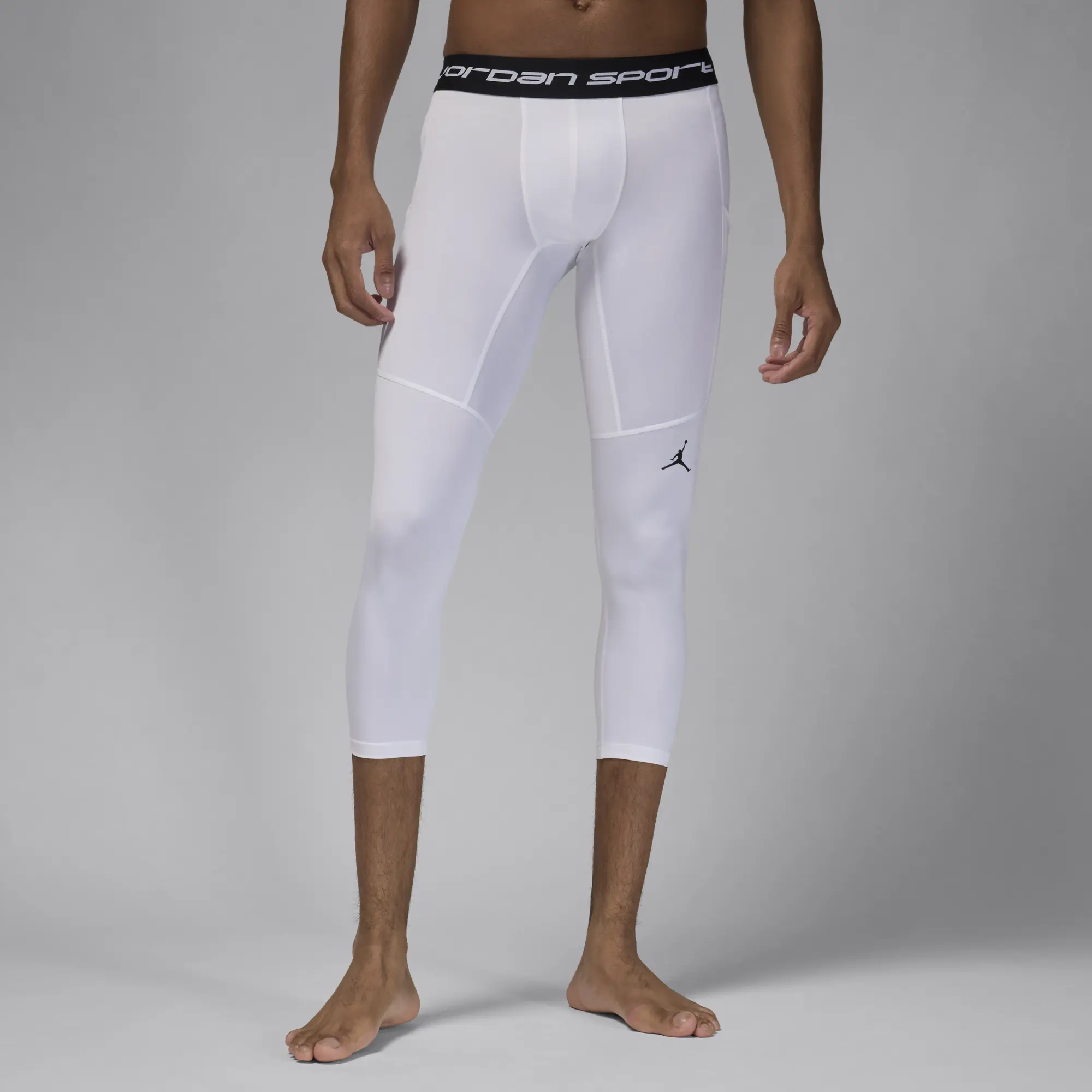 Nike Jordan Sport Men's Dri-FIT 3/4-Length Tights - White - Recycled Polyester Minimum