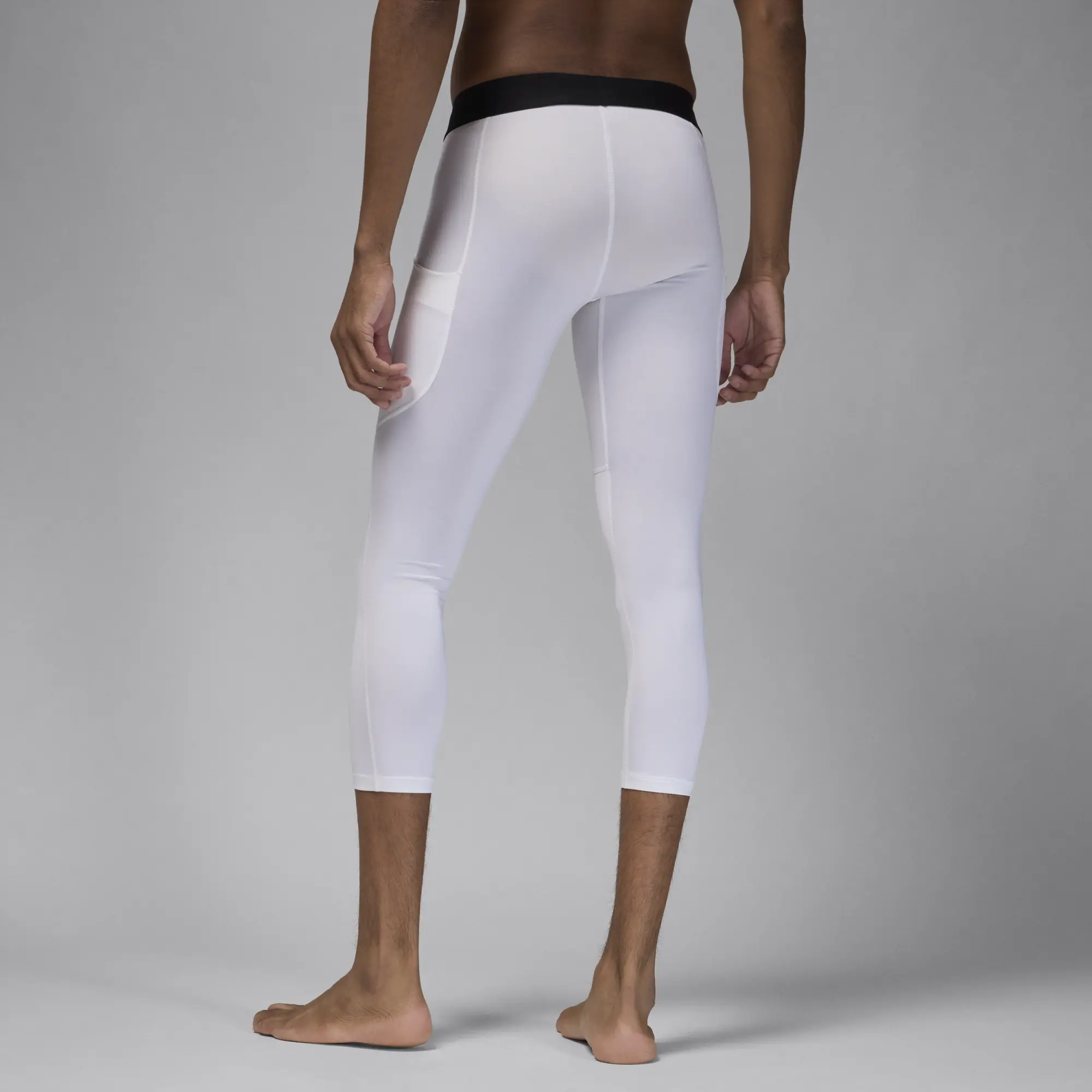 Nike Jordan Sport Men's Dri-FIT 3/4-Length Tights - White - Recycled Polyester Minimum