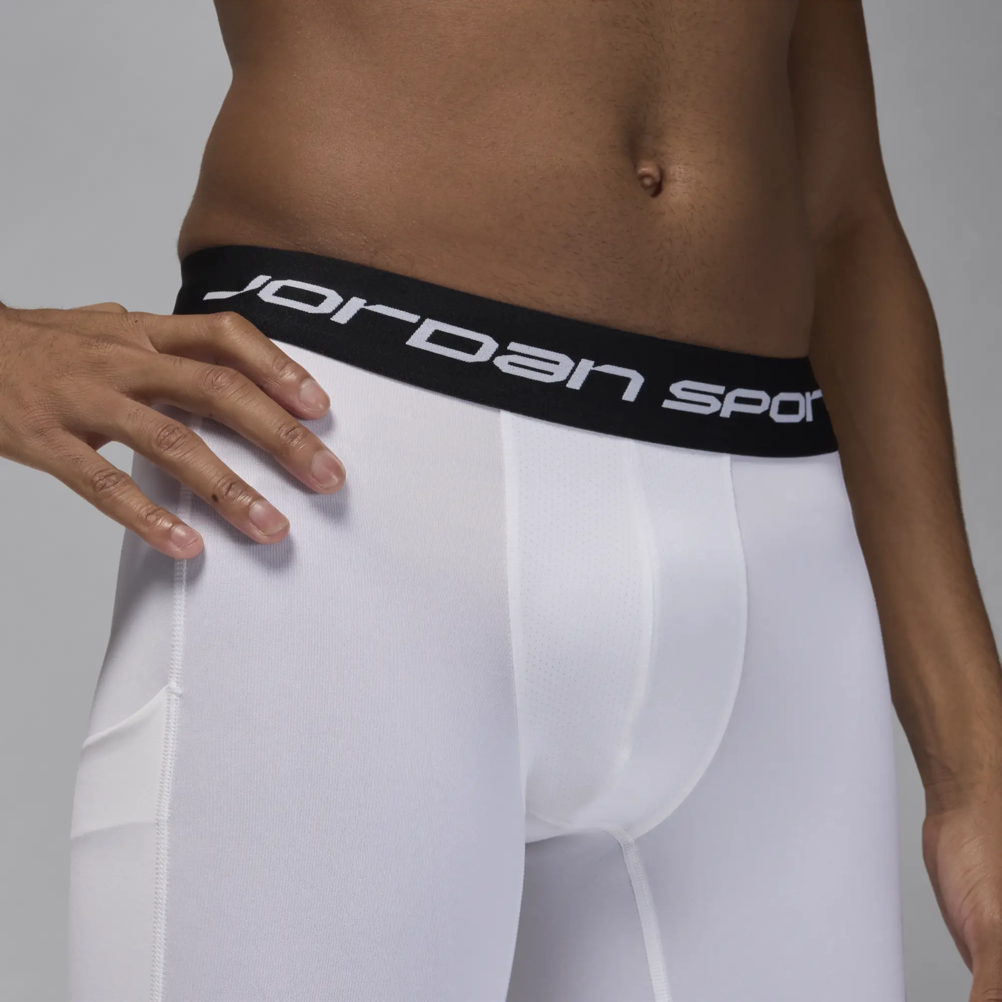 Nike Jordan Sport Men's Dri-FIT 3/4-Length Tights - White - Recycled Polyester Minimum