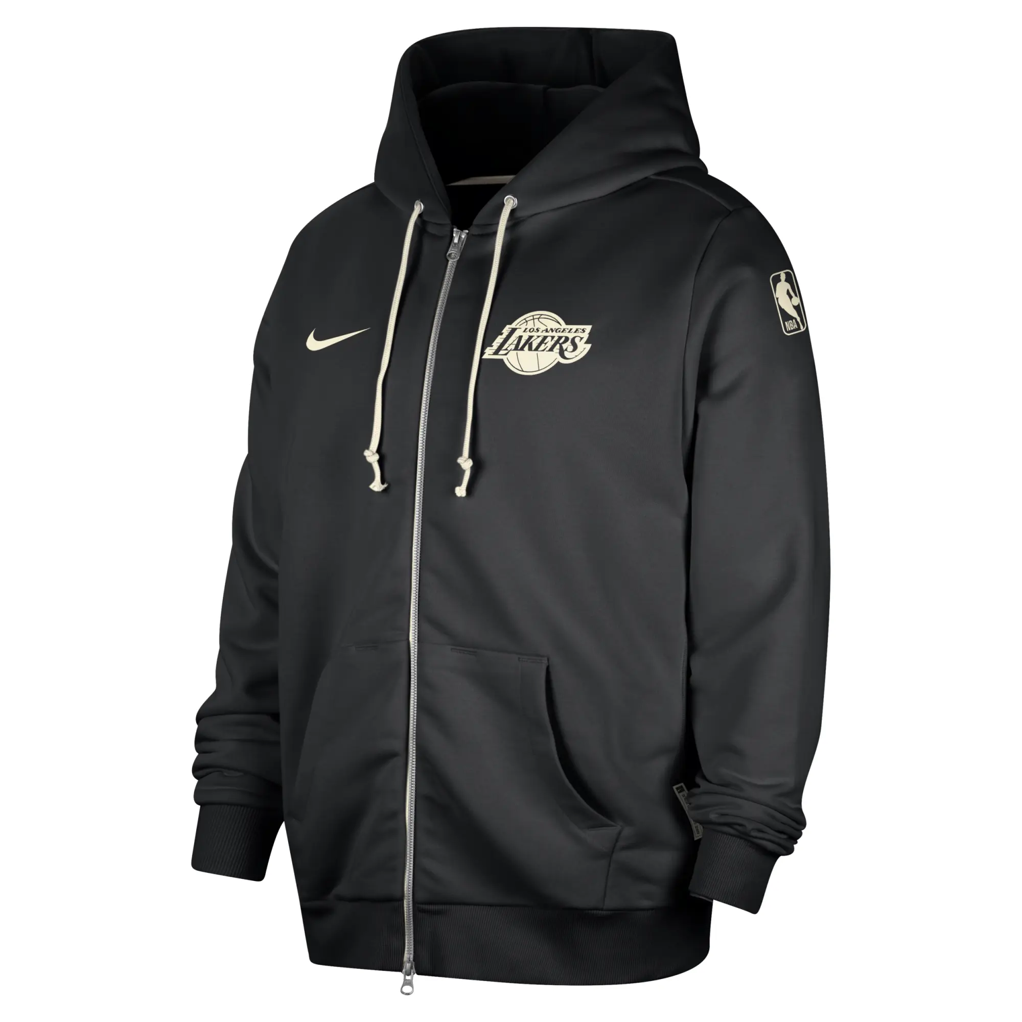 Los Angeles Lakers﻿﻿ Standard Issue Men's Nike Dri-FIT Full-Zip Hoodie - Black - Sustainable Blends Minimum