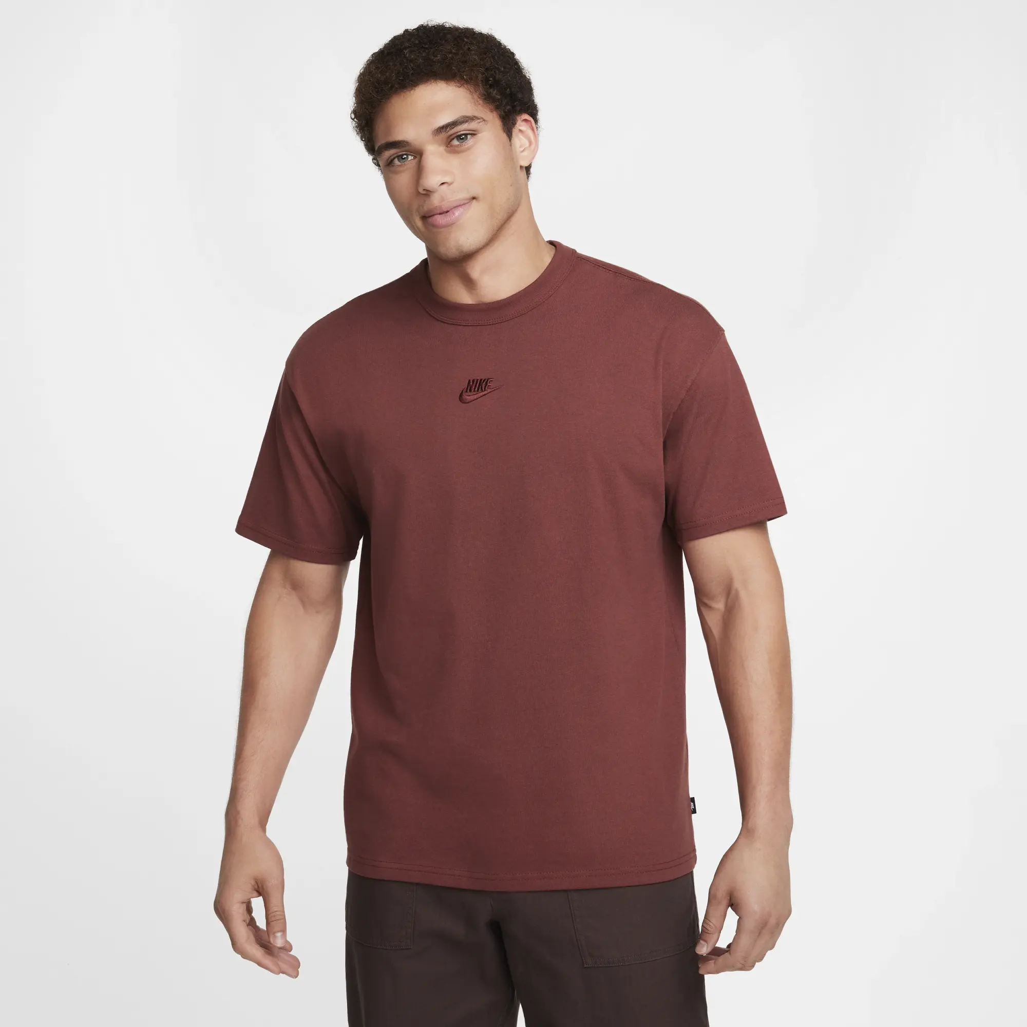 Nike Sportswear Premium Essentials Men's T-Shirt - Brown - Cotton