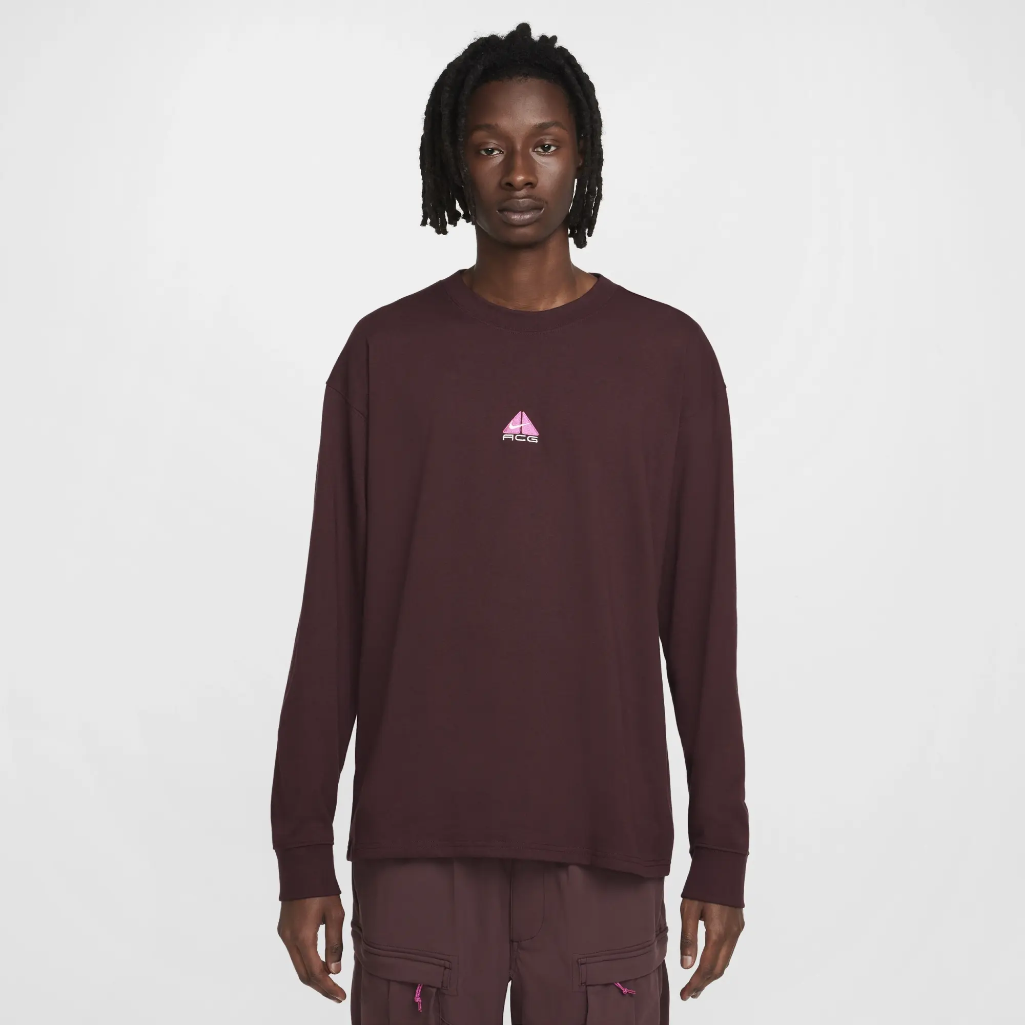 Nike ACG 'Lungs' Men's Long-Sleeve T-Shirt - Red - Polyester/Cotton
