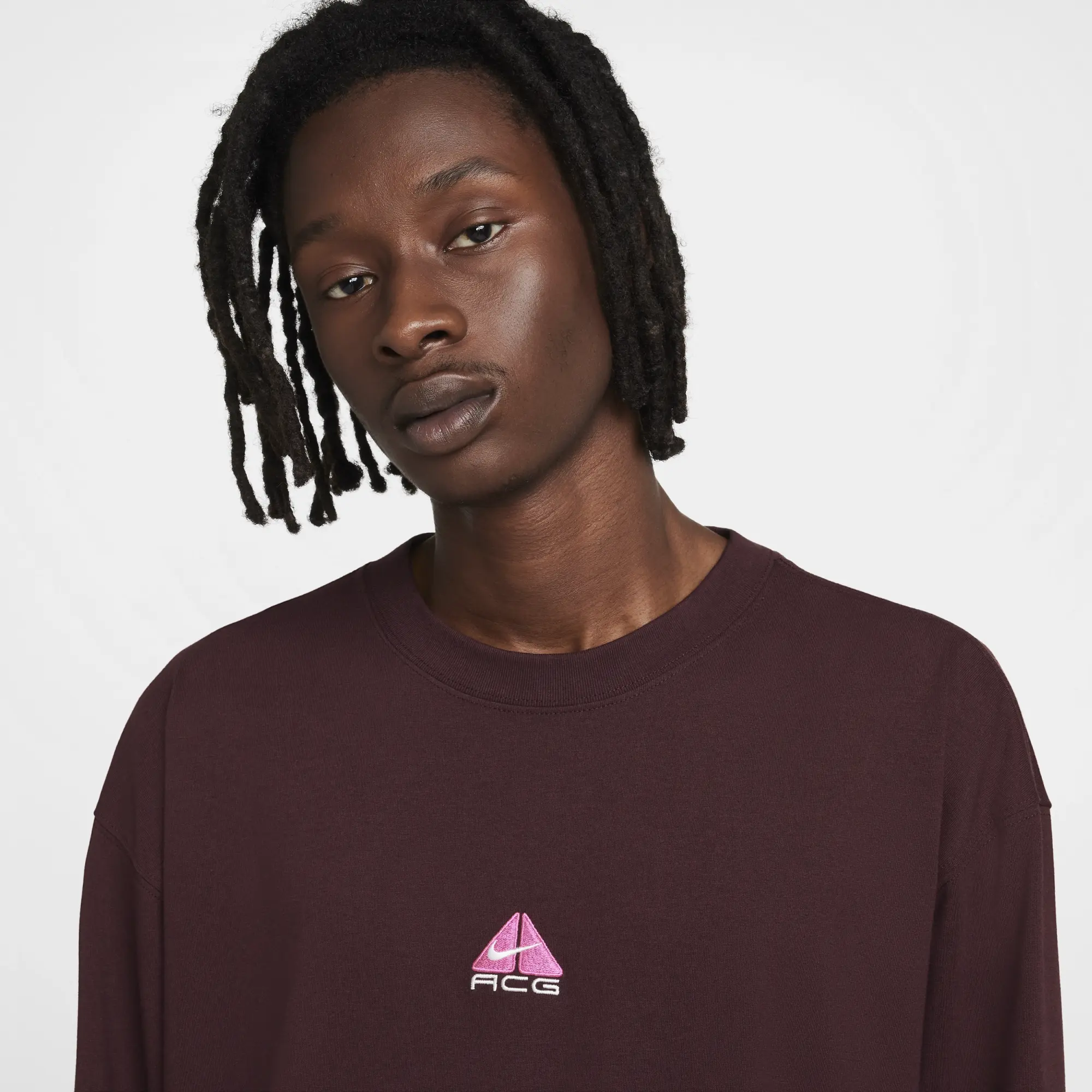 Nike ACG 'Lungs' Men's Long-Sleeve T-Shirt - Red - Polyester/Cotton
