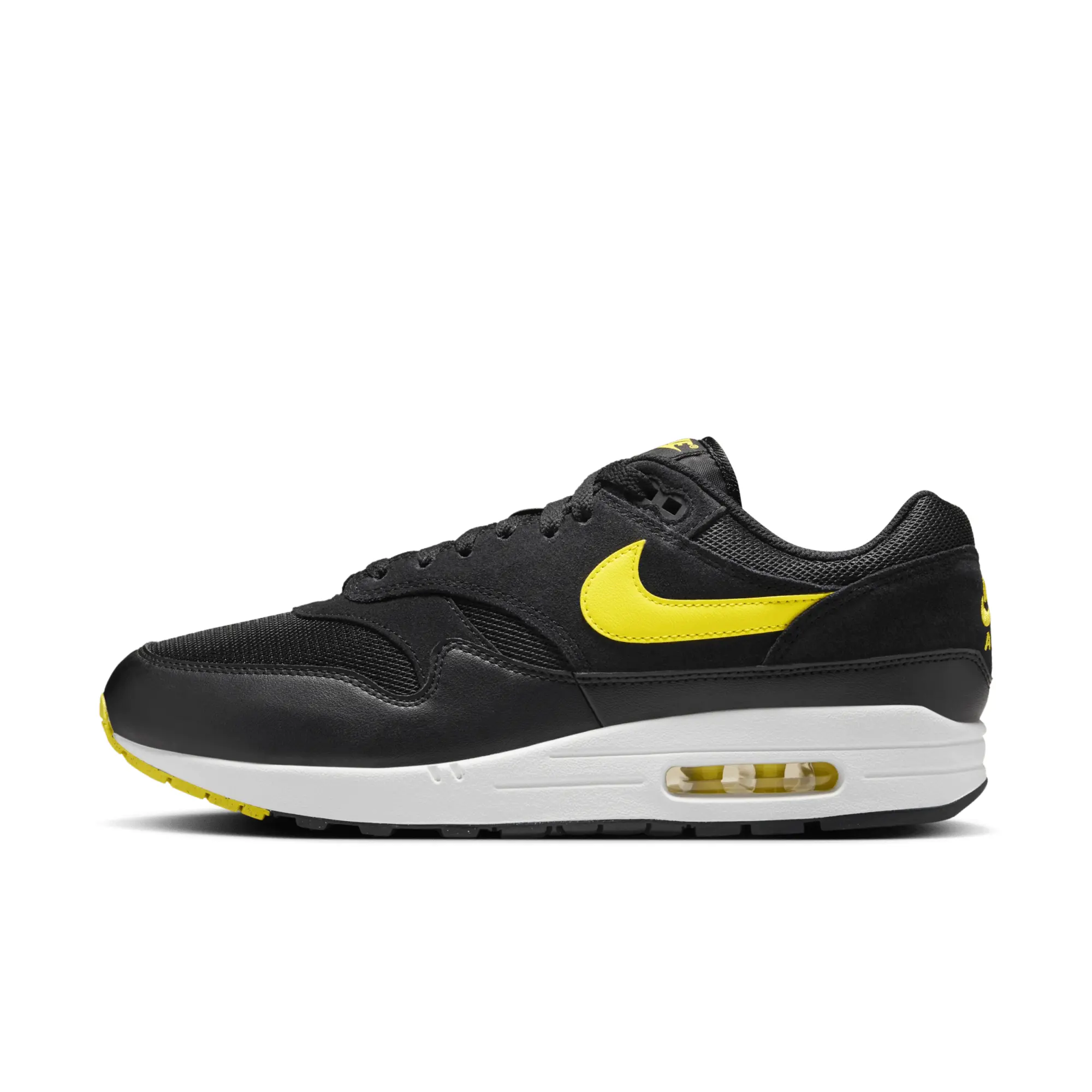 Sneakers Nike Air Max 1 Ess Black Opti Yellow Summit White Eur 45.5 FZ5808 005 FOOTY.COM