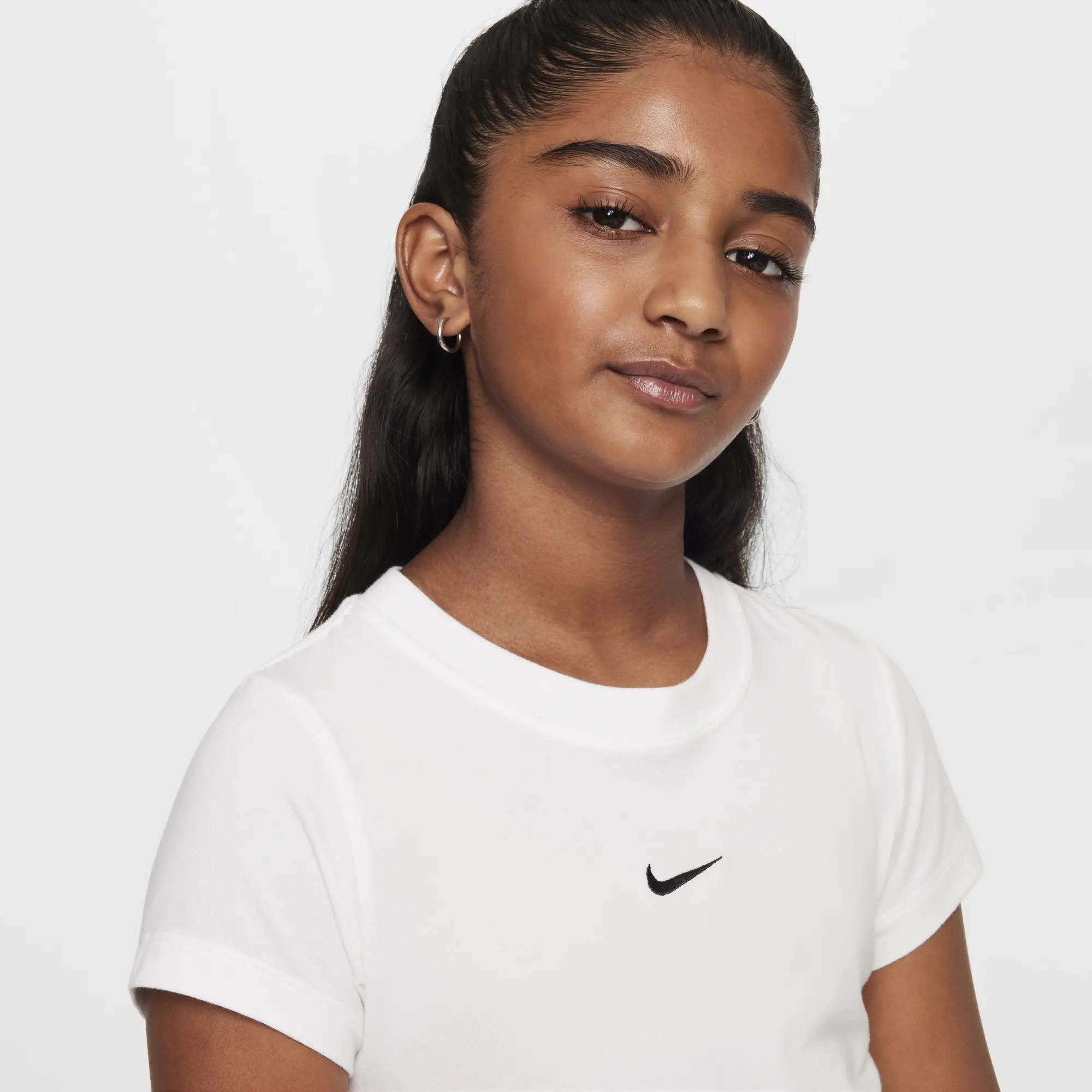 Nike Girls' Sportswear Crop T-Shirt Junior - White - Kids