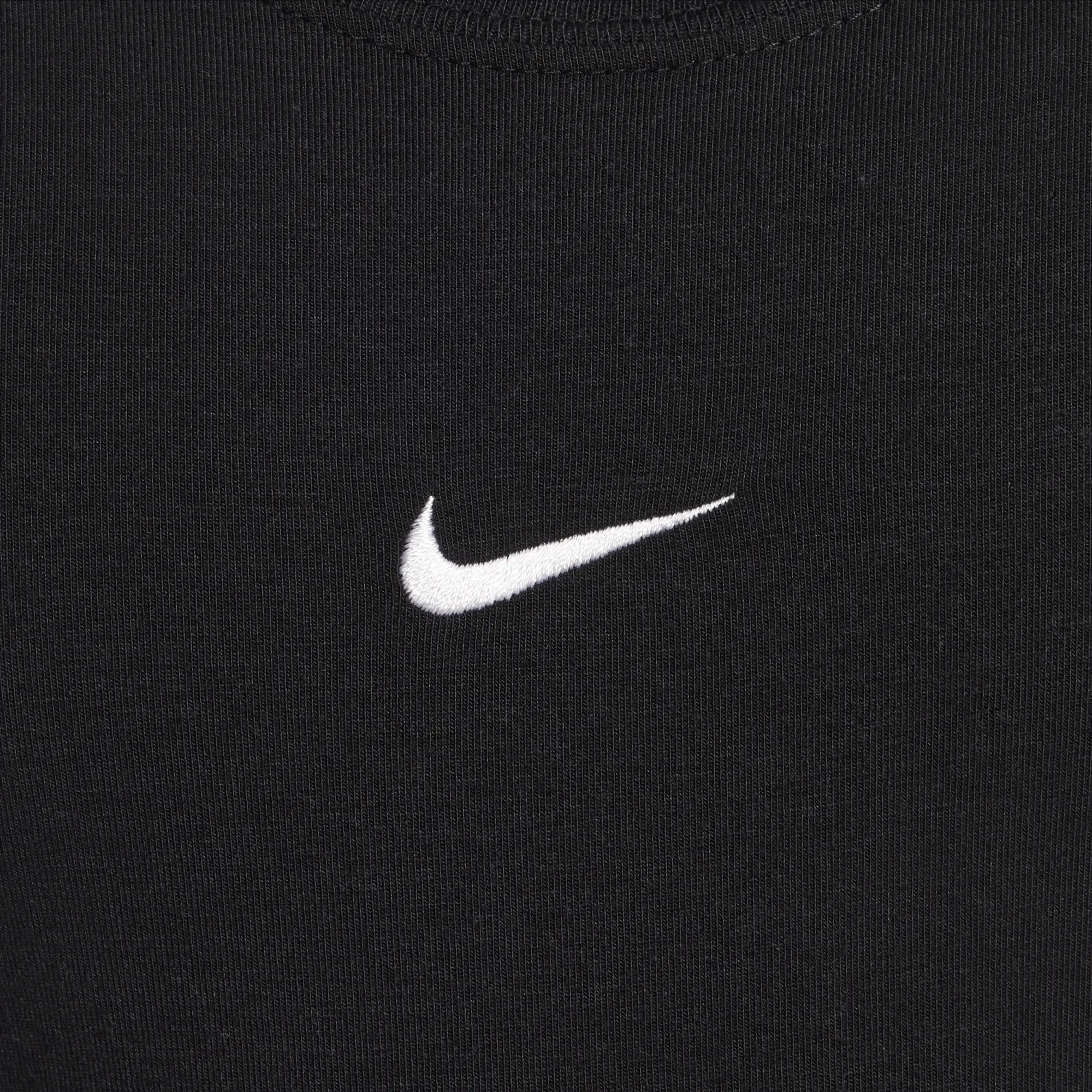 Nike Sportswear Older Kids' (Girls') Cropped T-Shirt - Black - Modal/Cotton/Elastane